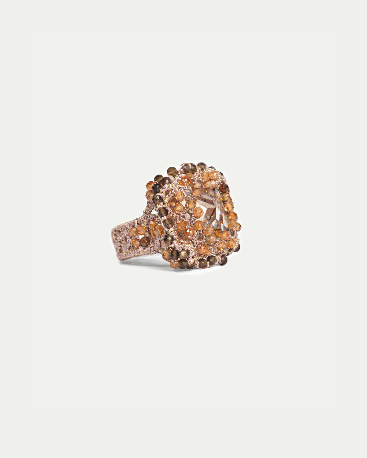 CAROL ORANGE GARNET RING - LORINA BALTEANU