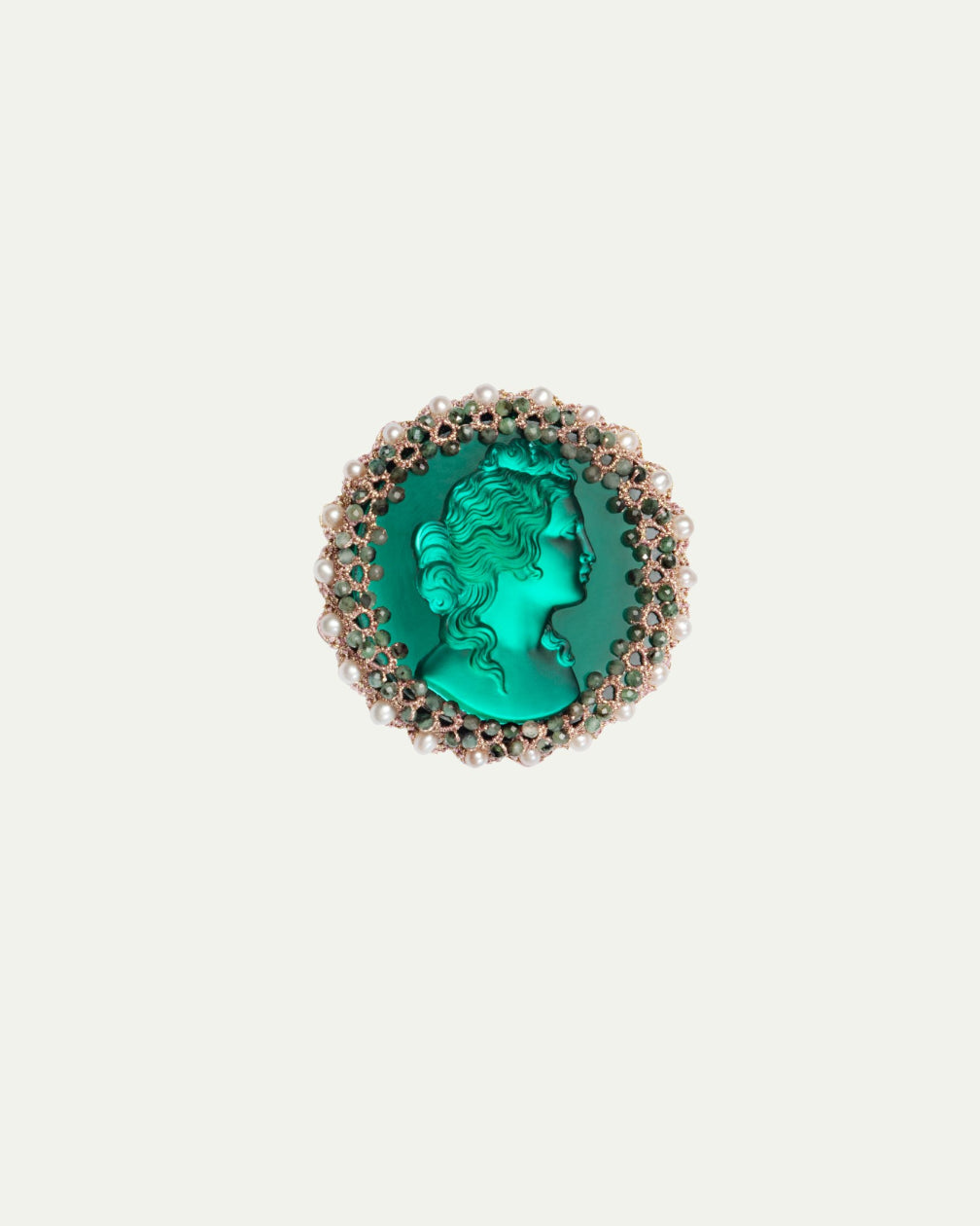 PENELOPE GREEN BROOCH - LORINA BALTEANU