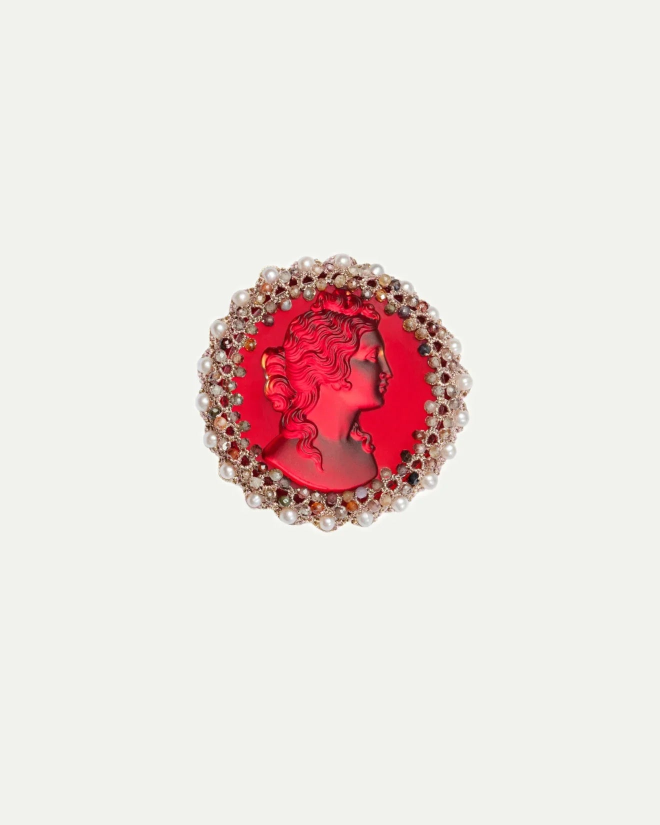 PENELOPE RED BROOCH - LORINA BALTEANU