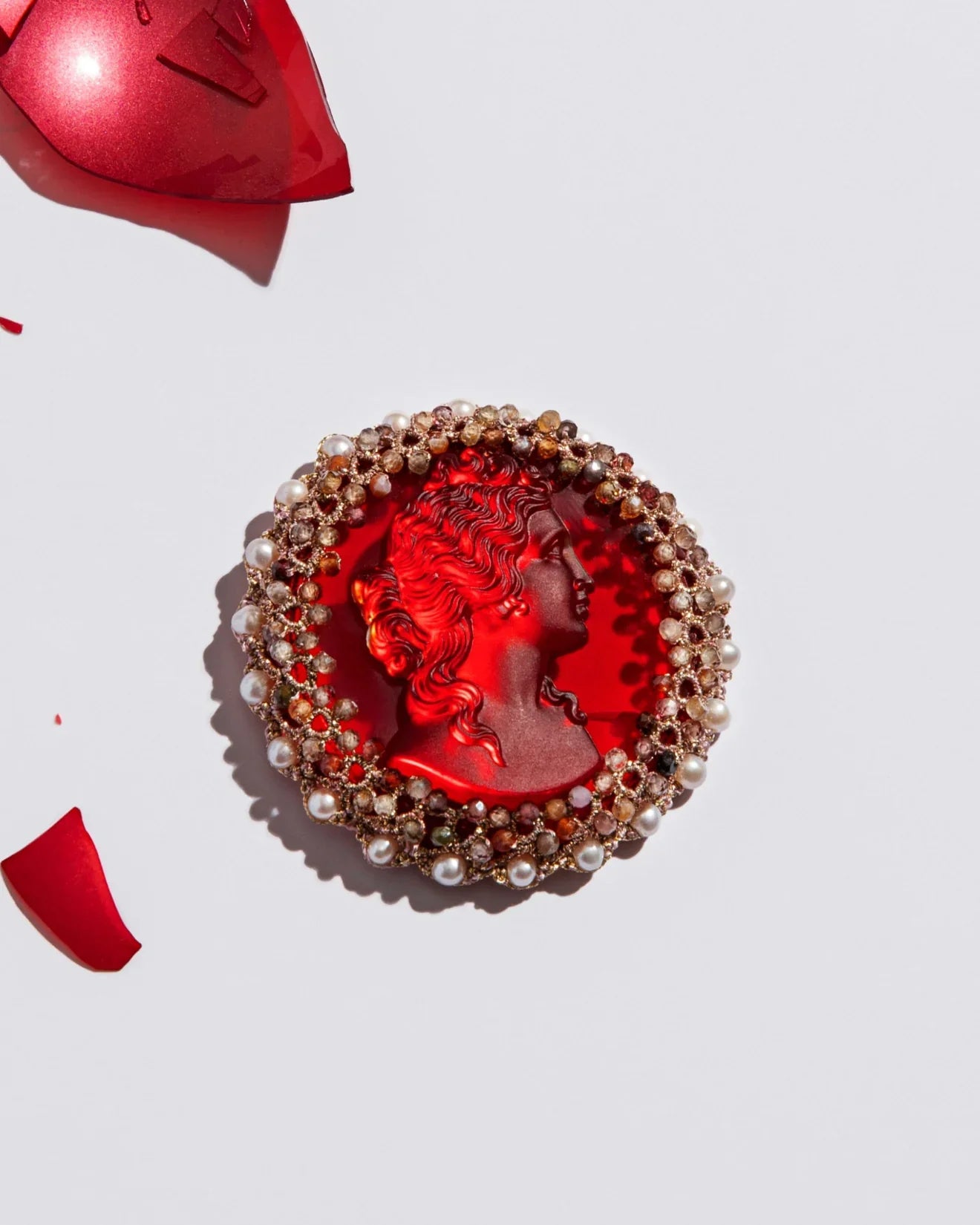 PENELOPE RED BROOCH - LORINA BALTEANU