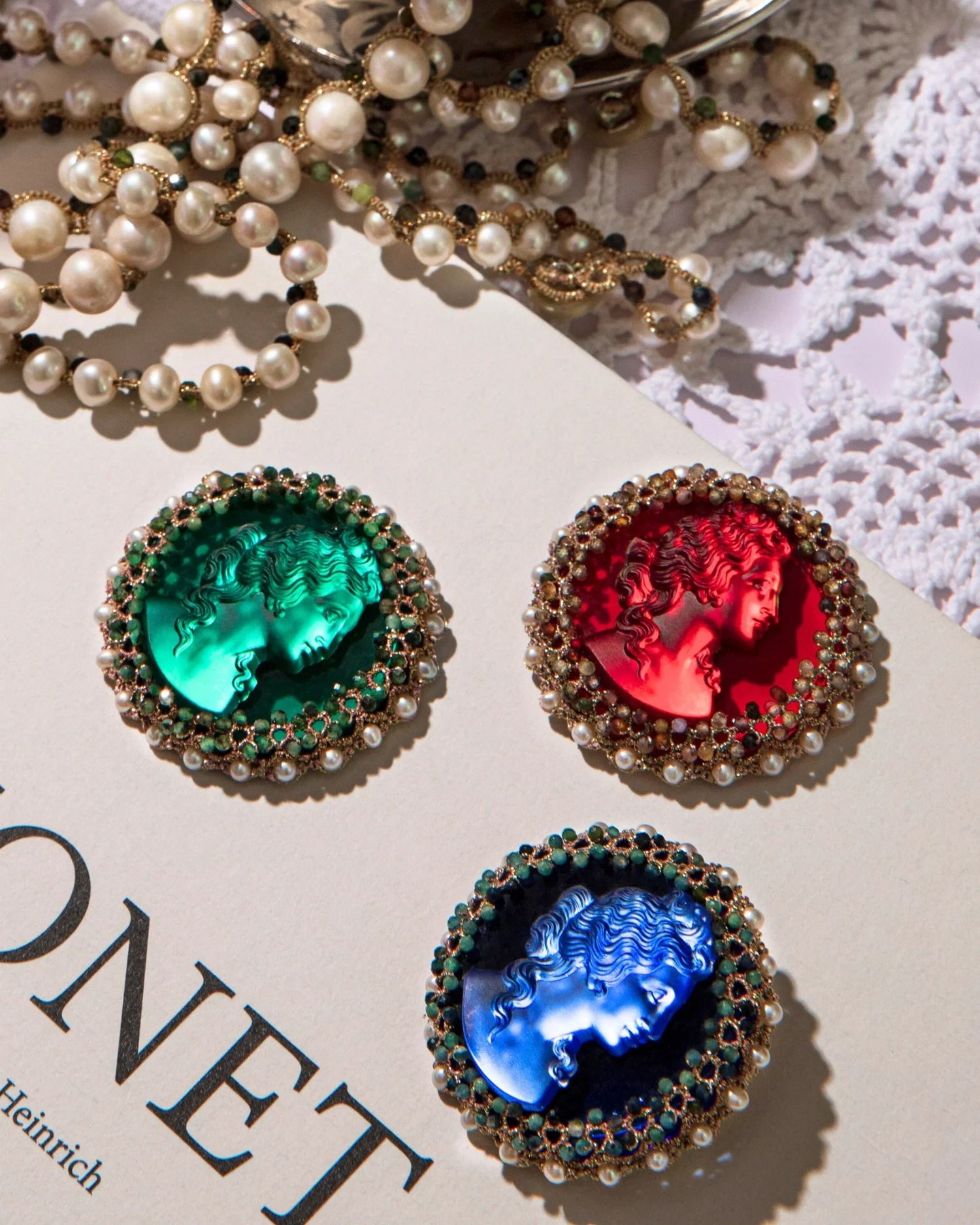 PENELOPE RED BROOCH - LORINA BALTEANU