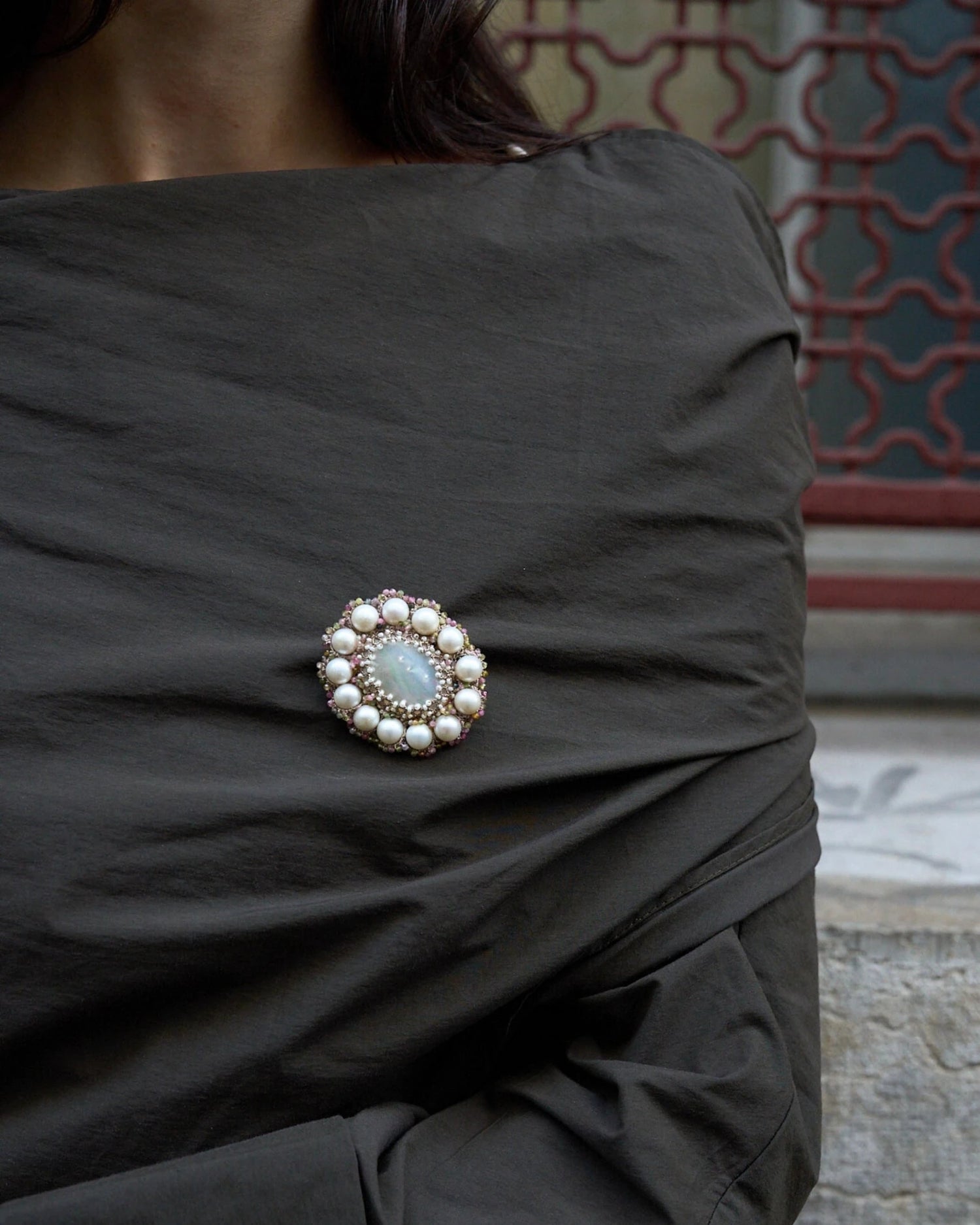 ZINOVIA TOURMALINE BROOCH - LORINA BALTEANU