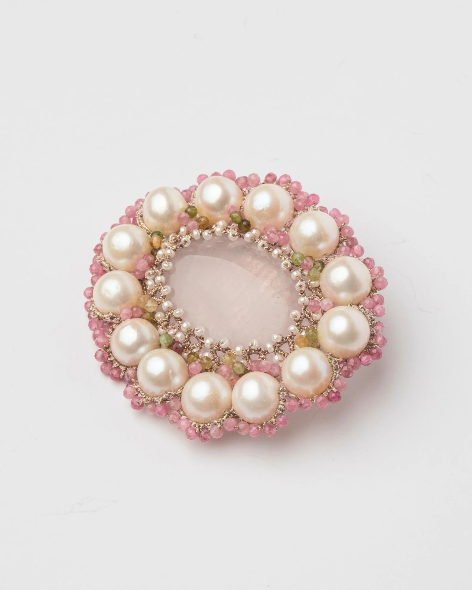 ZINOVIA PINK QUARTZ BROOCH - LORINA BALTEANU