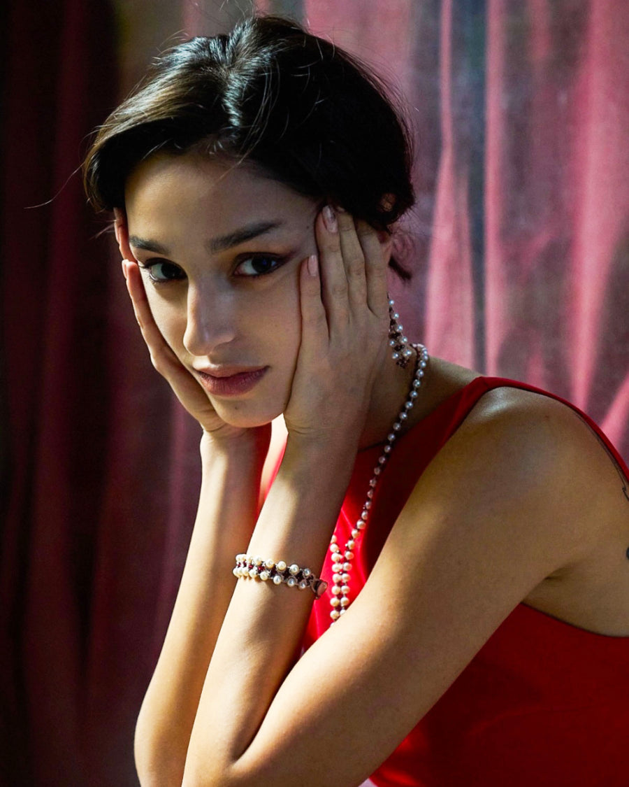 VENETA RED ZIRCON BRACELET - LORINA BALTEANU