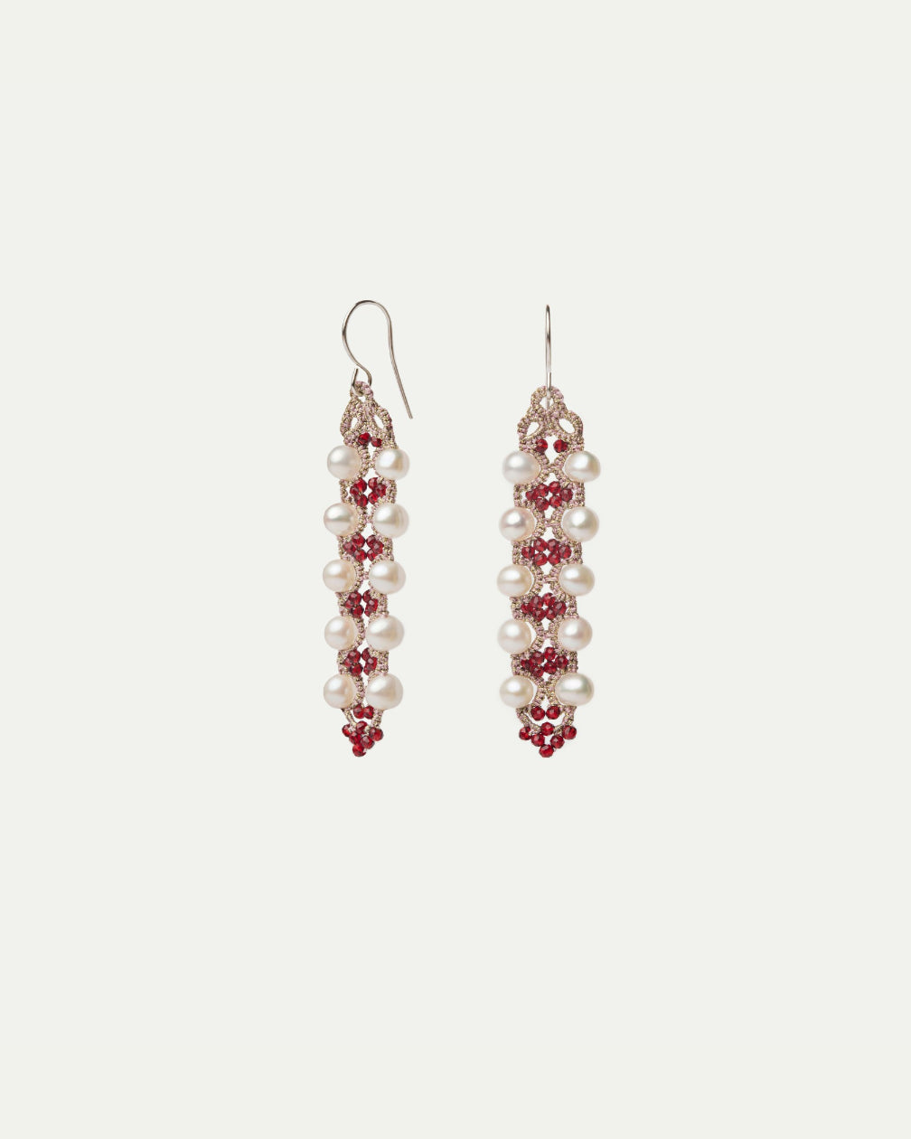 VENETA RED ZIRCON EARRINGS - LORINA BALTEANU