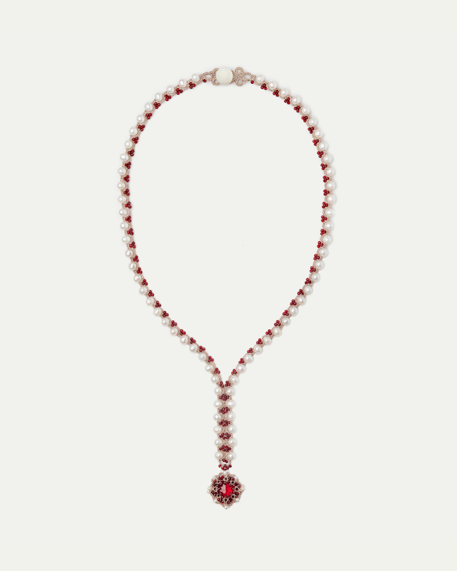 VENETA RED ZIRCON PENDANT - LORINA BALTEANU