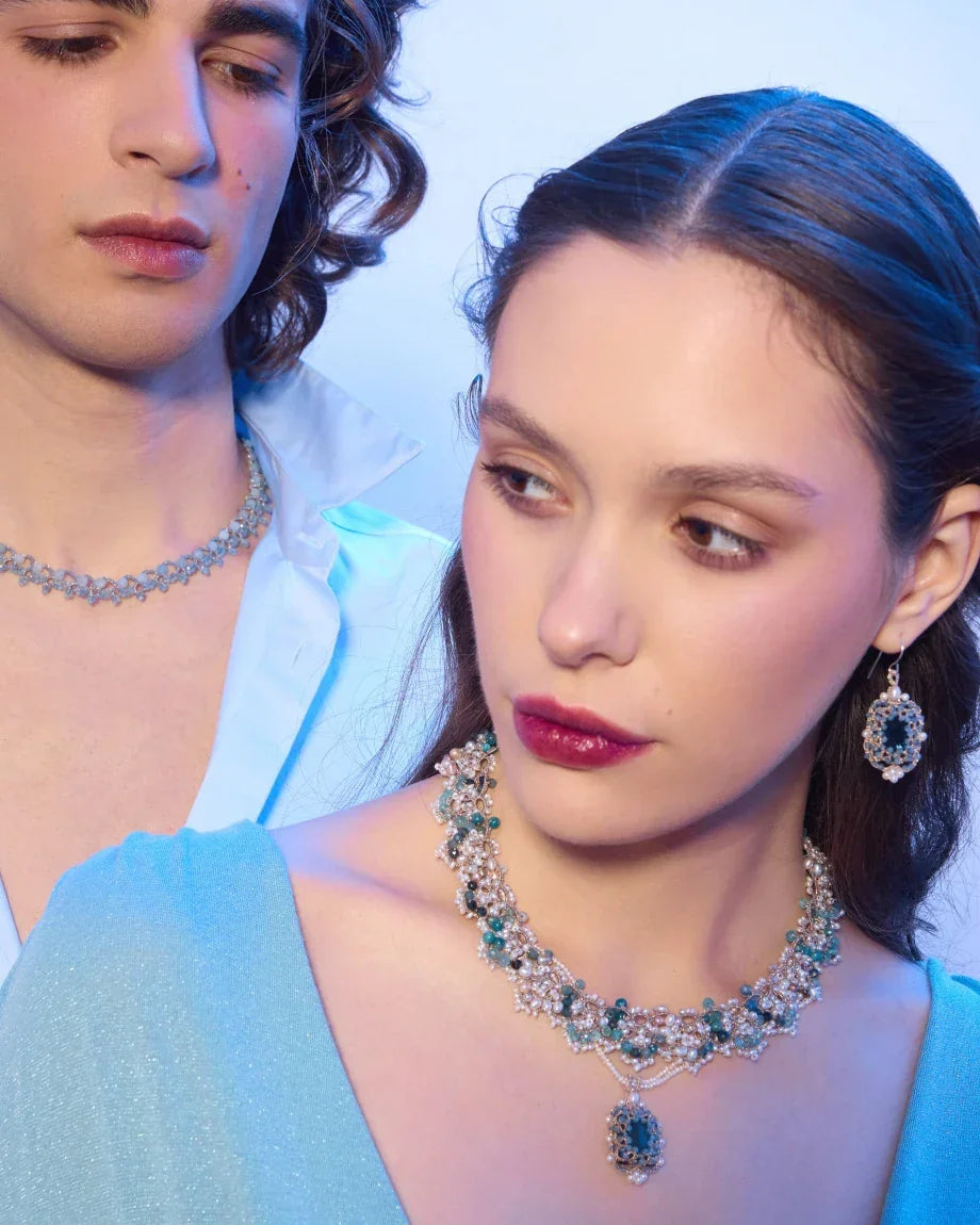 AUDREY AQUAMARINE EARRINGS - LORINA BALTEANU