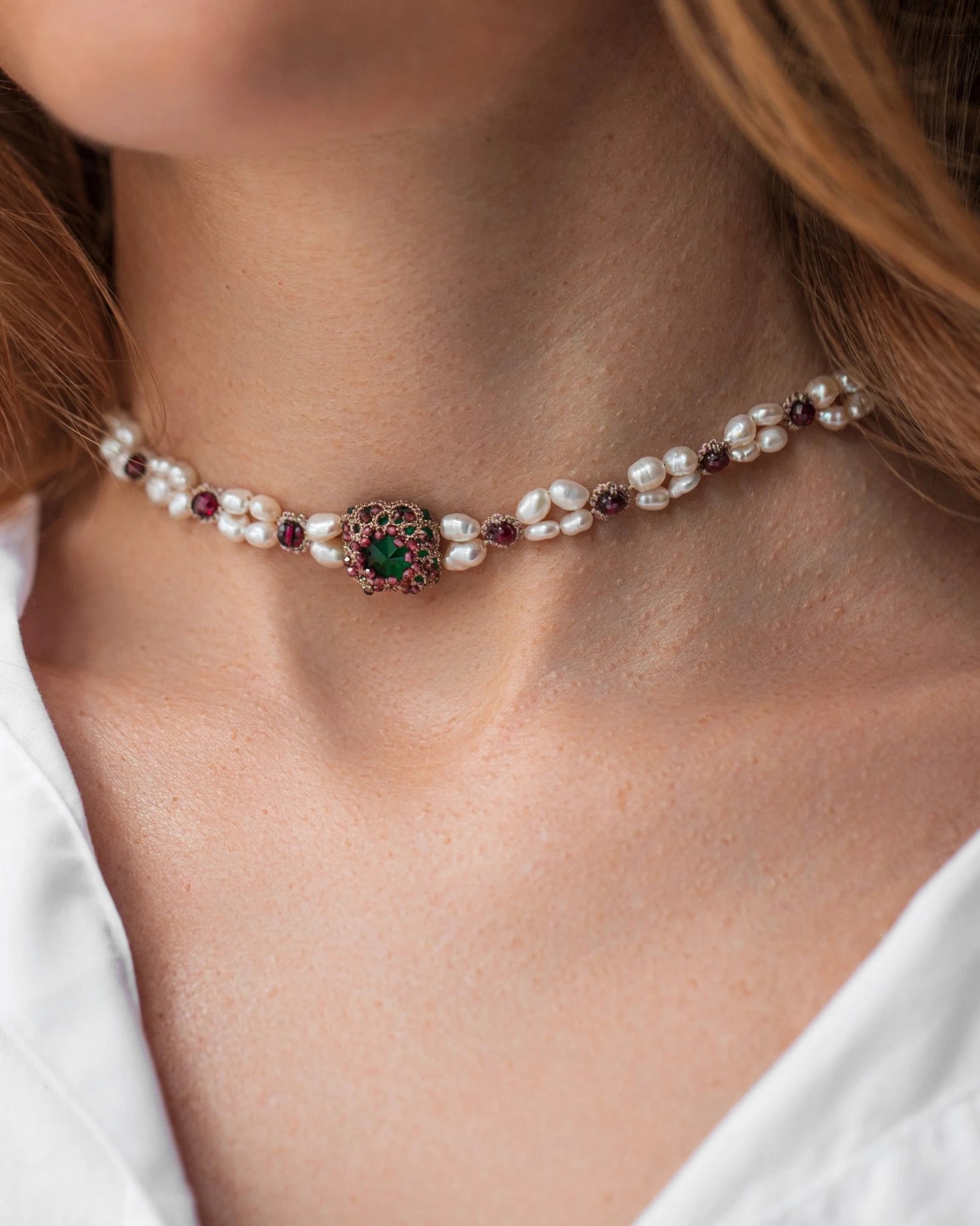 AUROR GARNET CHOKER - LORINA BALTEANU
