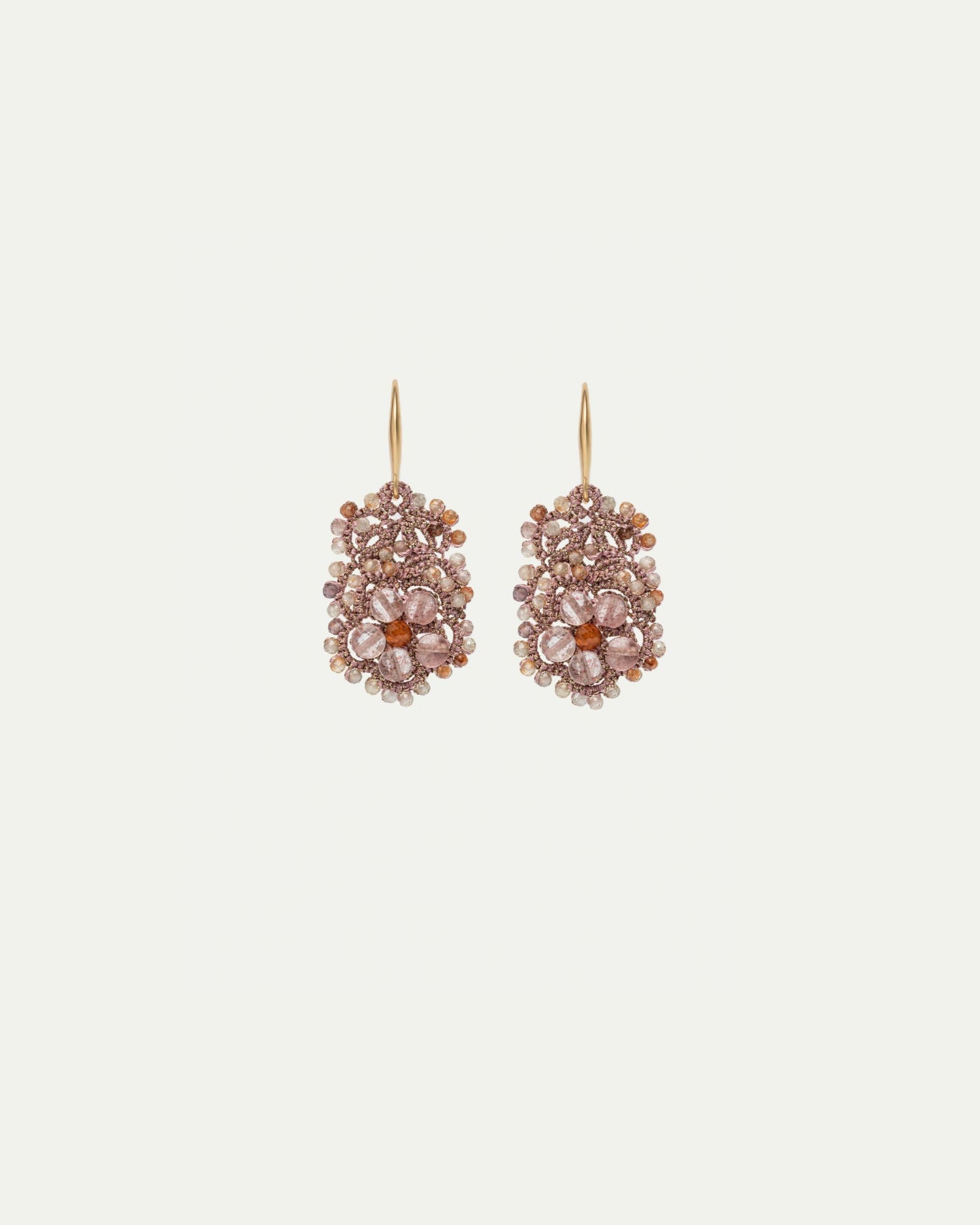 PAULINE STRAWBERRY QUARTZ EARRINGS - LORINA BALTEANU