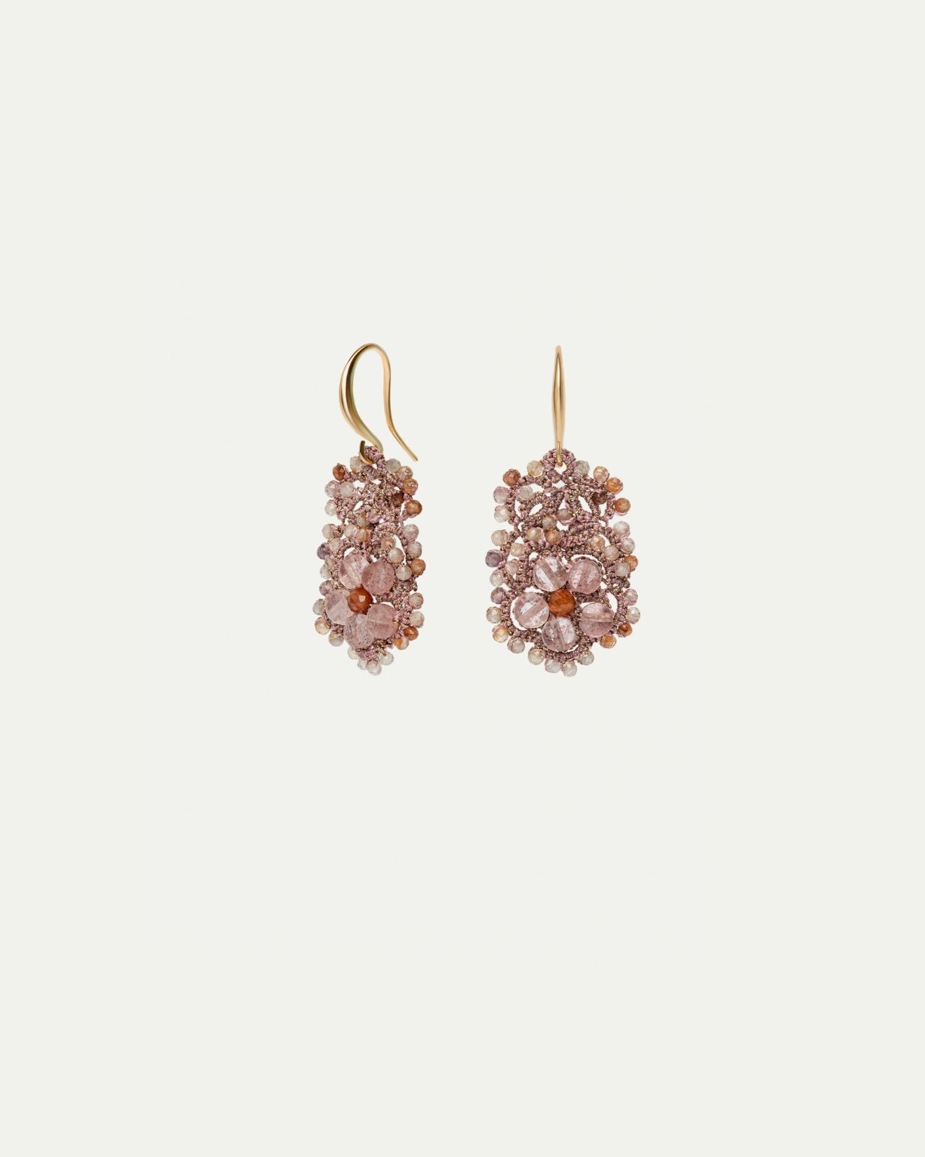 PAULINE STRAWBERRY QUARTZ EARRINGS - LORINA BALTEANU