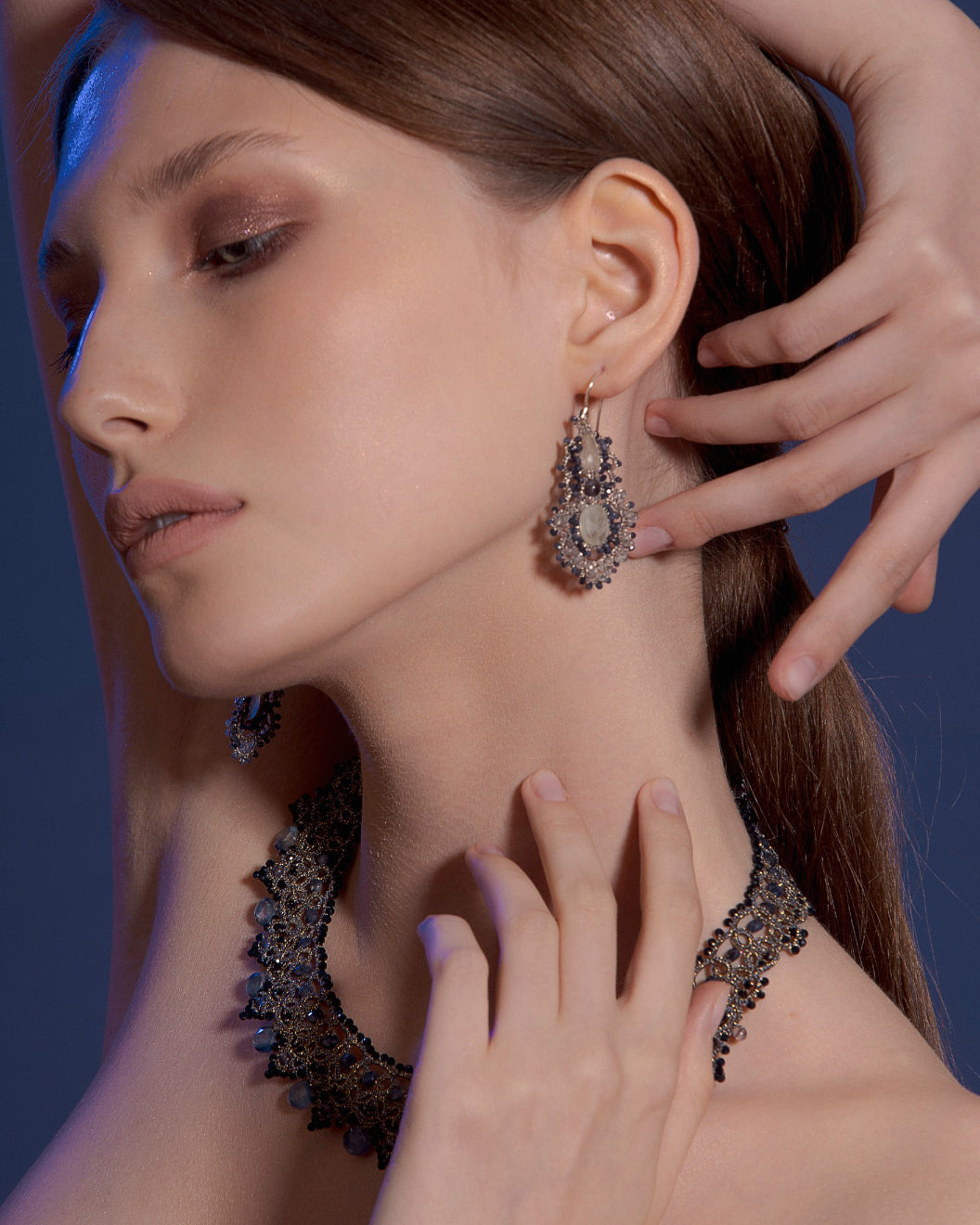 RACHEL BLUE SPINEL NECKLACE - LORINA BALTEANU