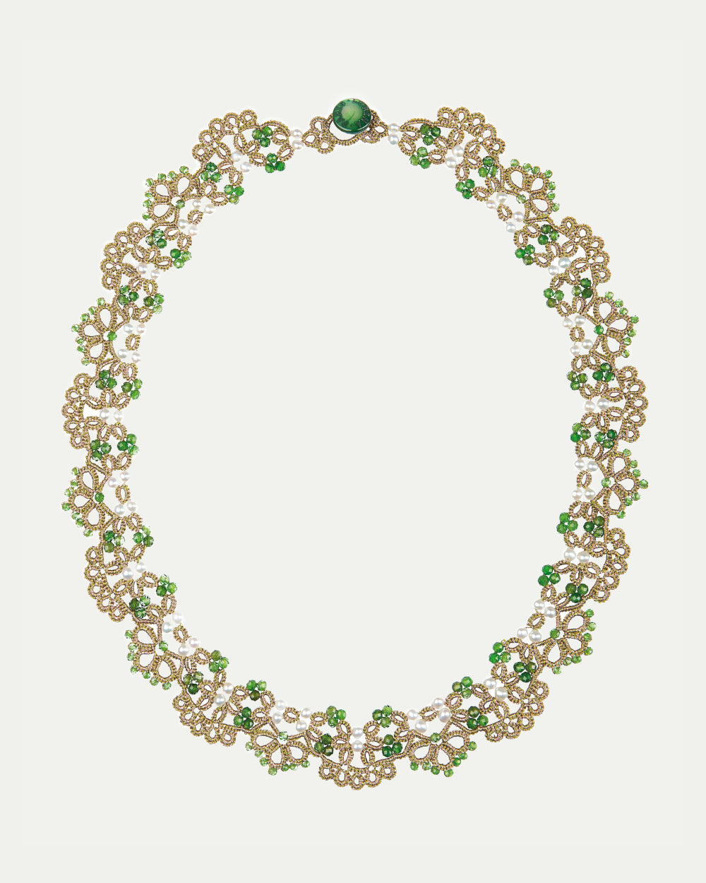 LICA CHROME DIOPSIDE NECKLACE - LORINA BALTEANU
