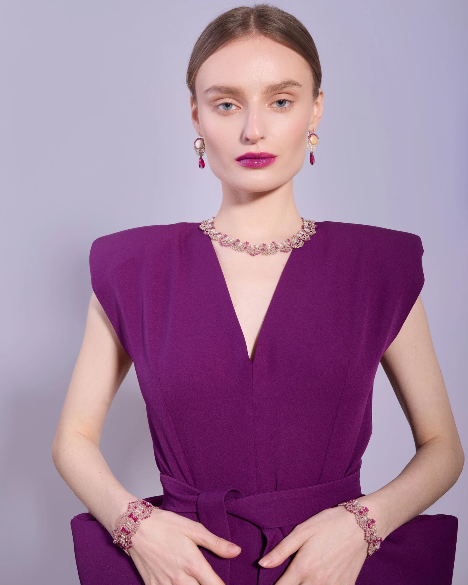 LICA RUBY NECKLACE - LORINA BALTEANU