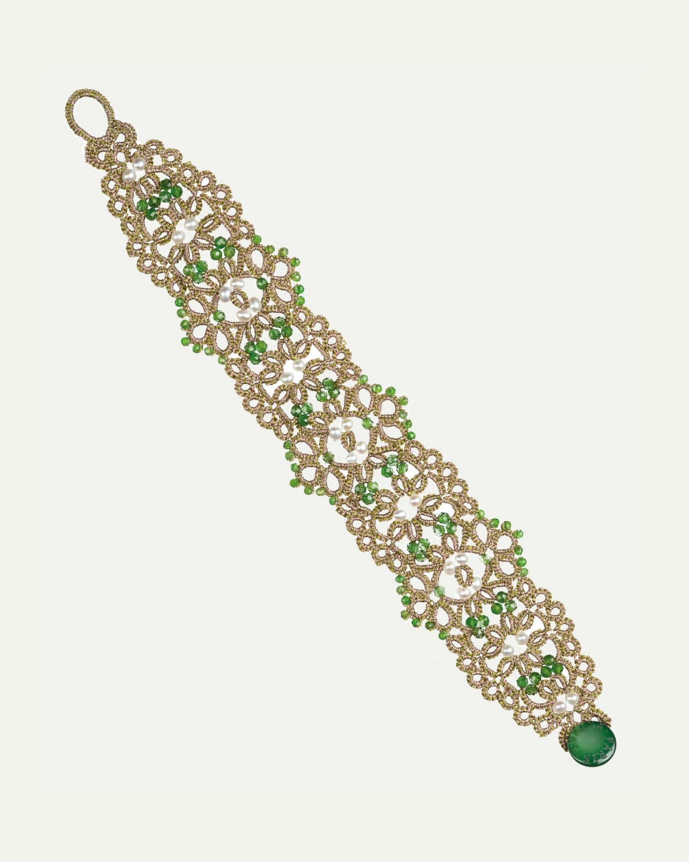 LICA CHROME DIOPSIDE DOUBLE BRACELET - LORINA BALTEANU