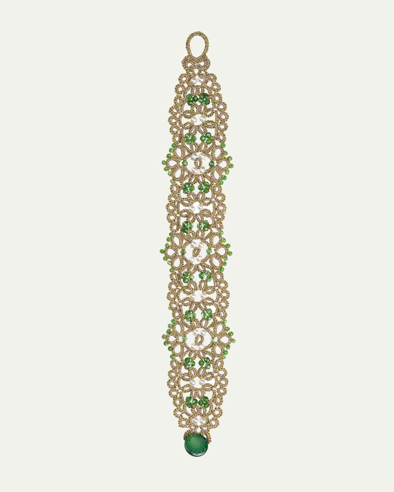 LICA CHROME DIOPSIDE DOUBLE BRACELET - LORINA BALTEANU
