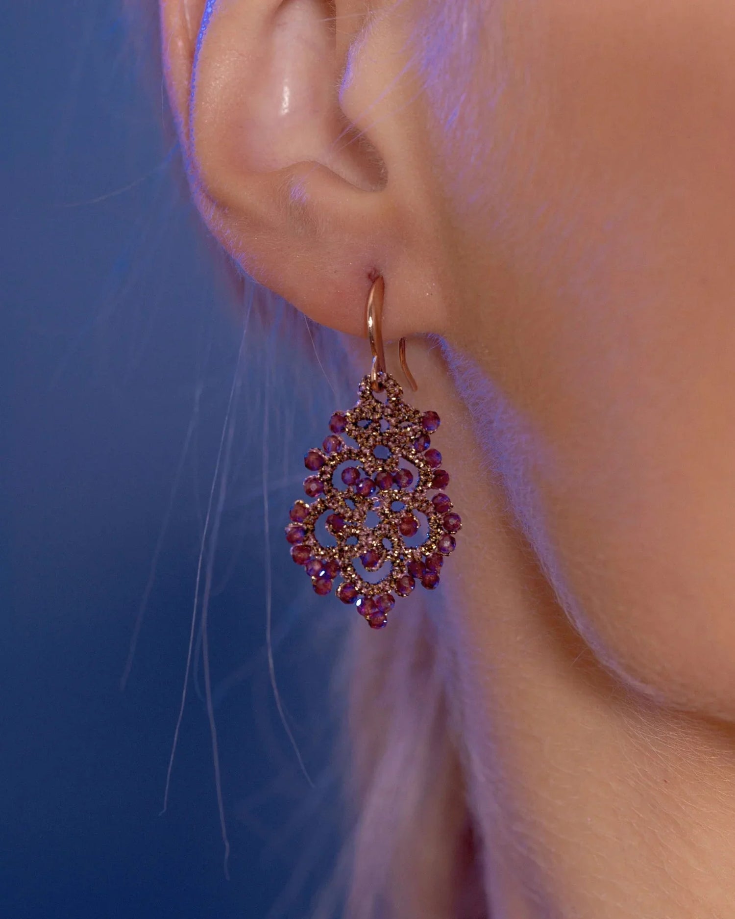 DONNA GARNET EARRINGS - LORINA BALTEANU