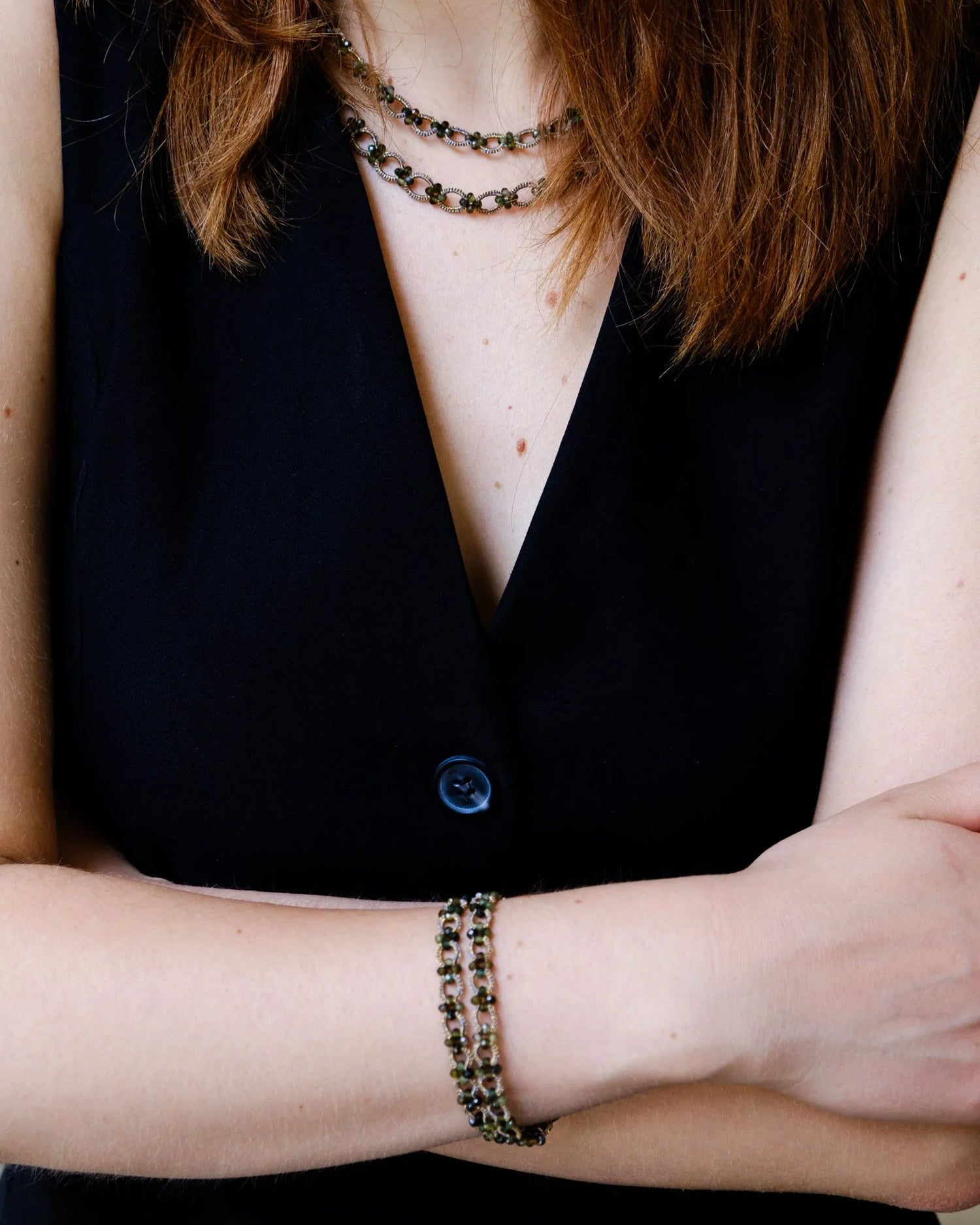 HAGA GREEN TOURMALINE NECKLACE - LORINA BALTEANU