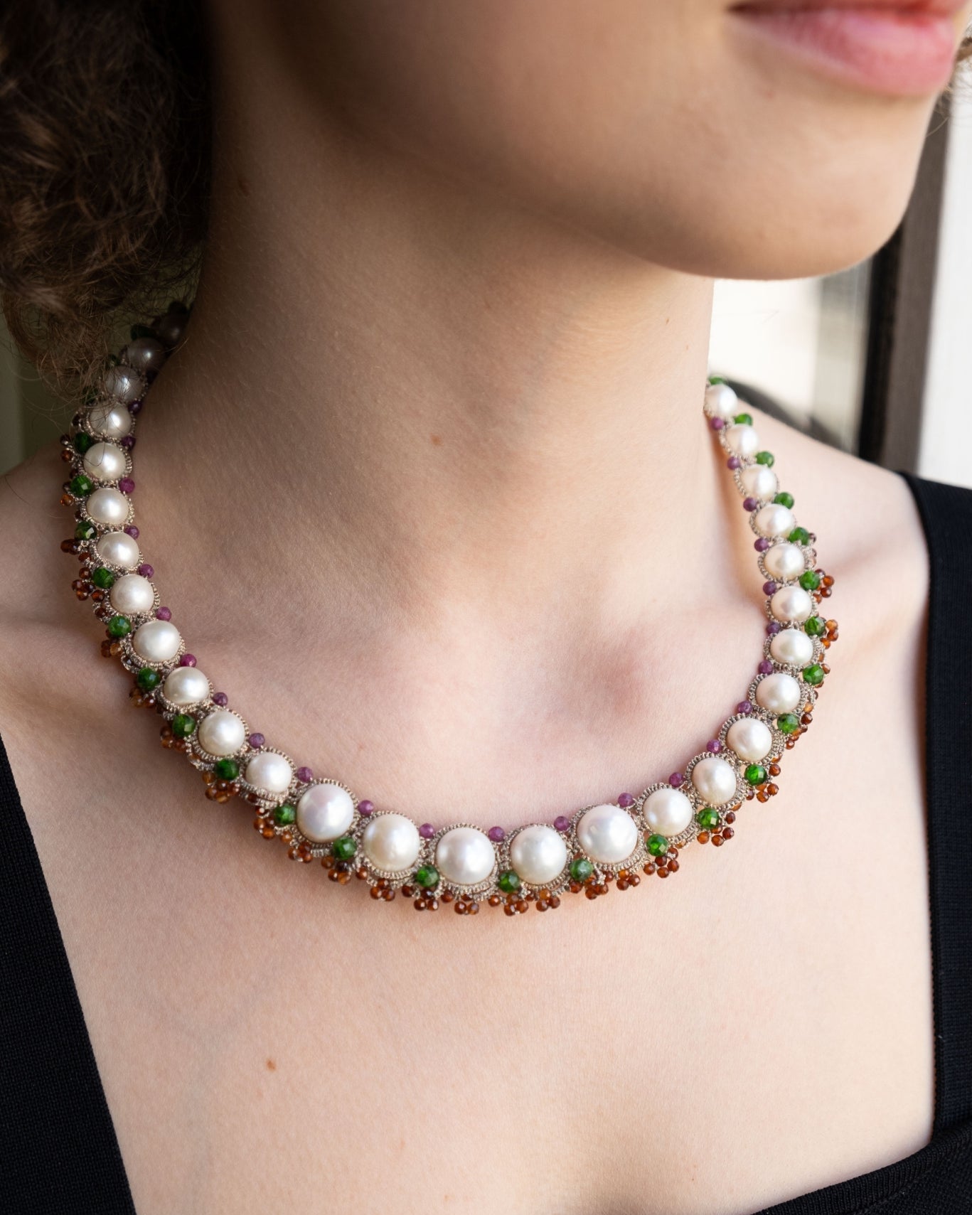 MATILDA CHROME DIOPSIDE NECKLACE - LORINA BALTEANU