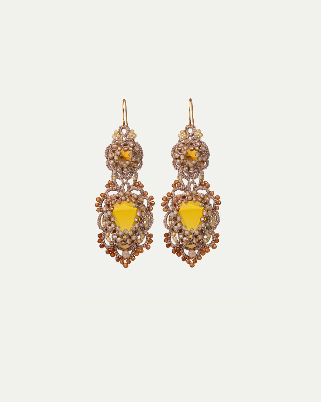INESSE ORANGE GARNET EARRINGS - LORINA BALTEANU