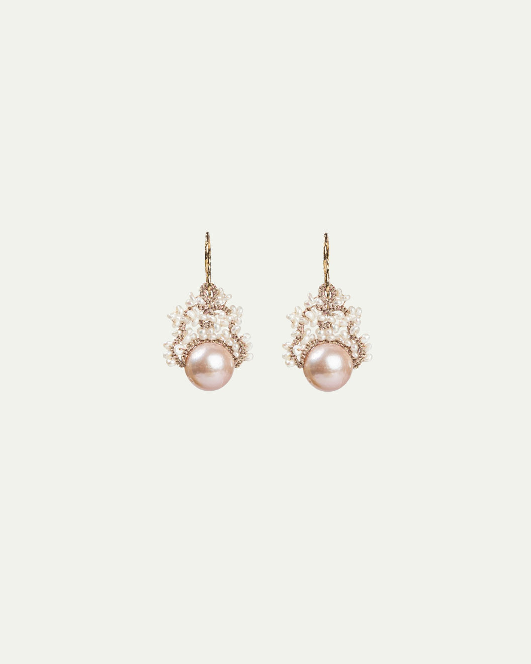 LASLY ROSE PEARL EARRINGS - LORINA BALTEANU