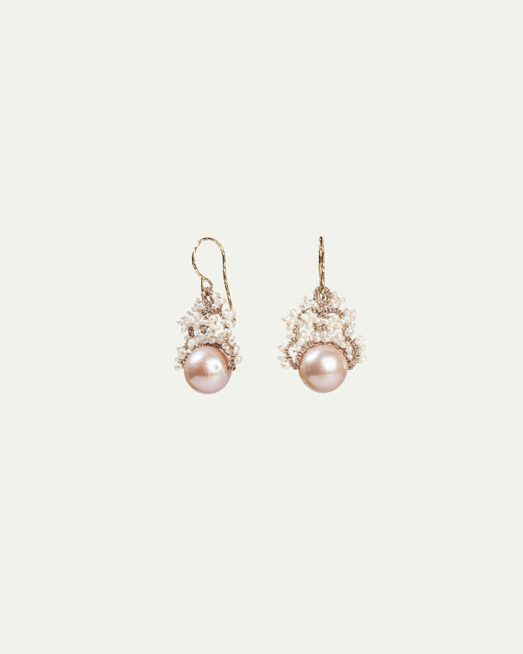 LASLY ROSE PEARL EARRINGS - LORINA BALTEANU