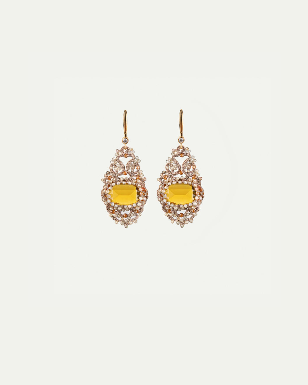 KIARA ORANGE GARNET EARRINGS - LORINA BALTEANU