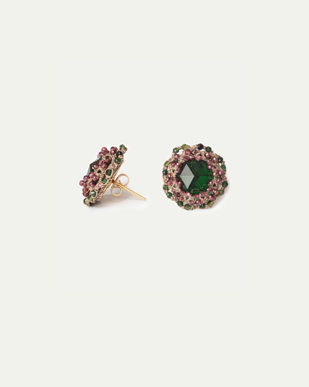 ADORATTA GREEN CRYSTAL EARRINGS - LORINA BALTEANU