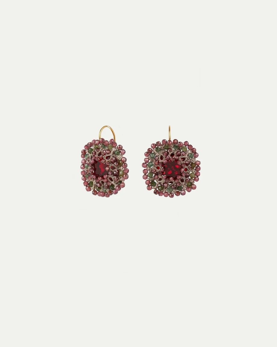 ARACELI GARNET EARRINGS - LORINA BALTEANU