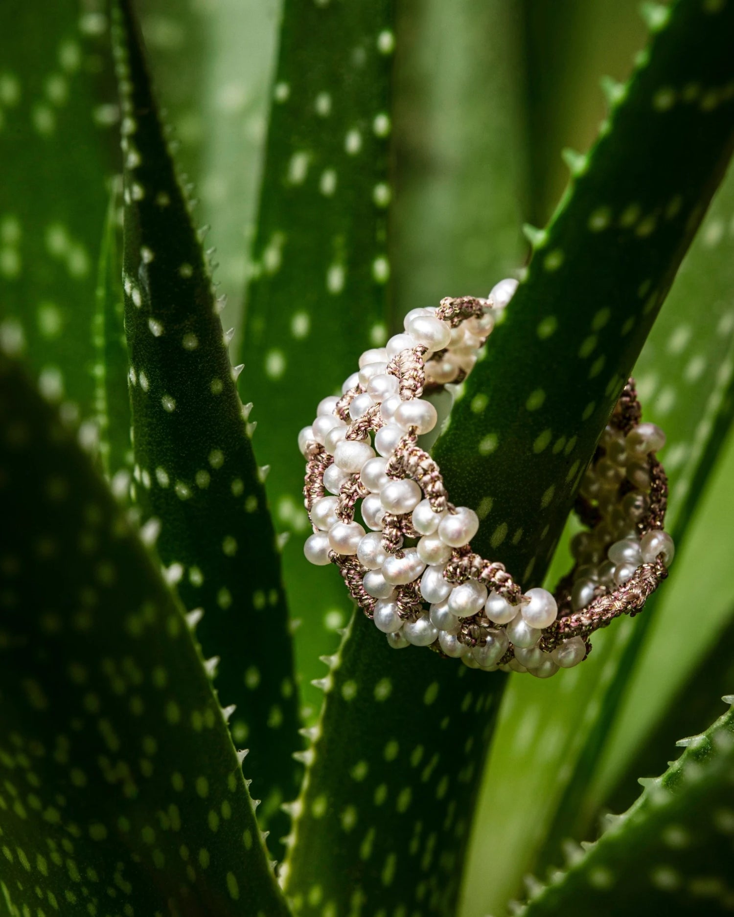 CASSIETA RING in Silk, Pearls, Freshwater pearls detail view with classic and elegant design