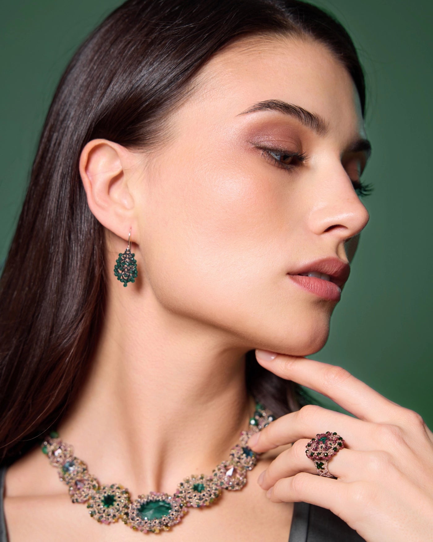 DORA EMERALD EARRINGS - LORINA BALTEANU
