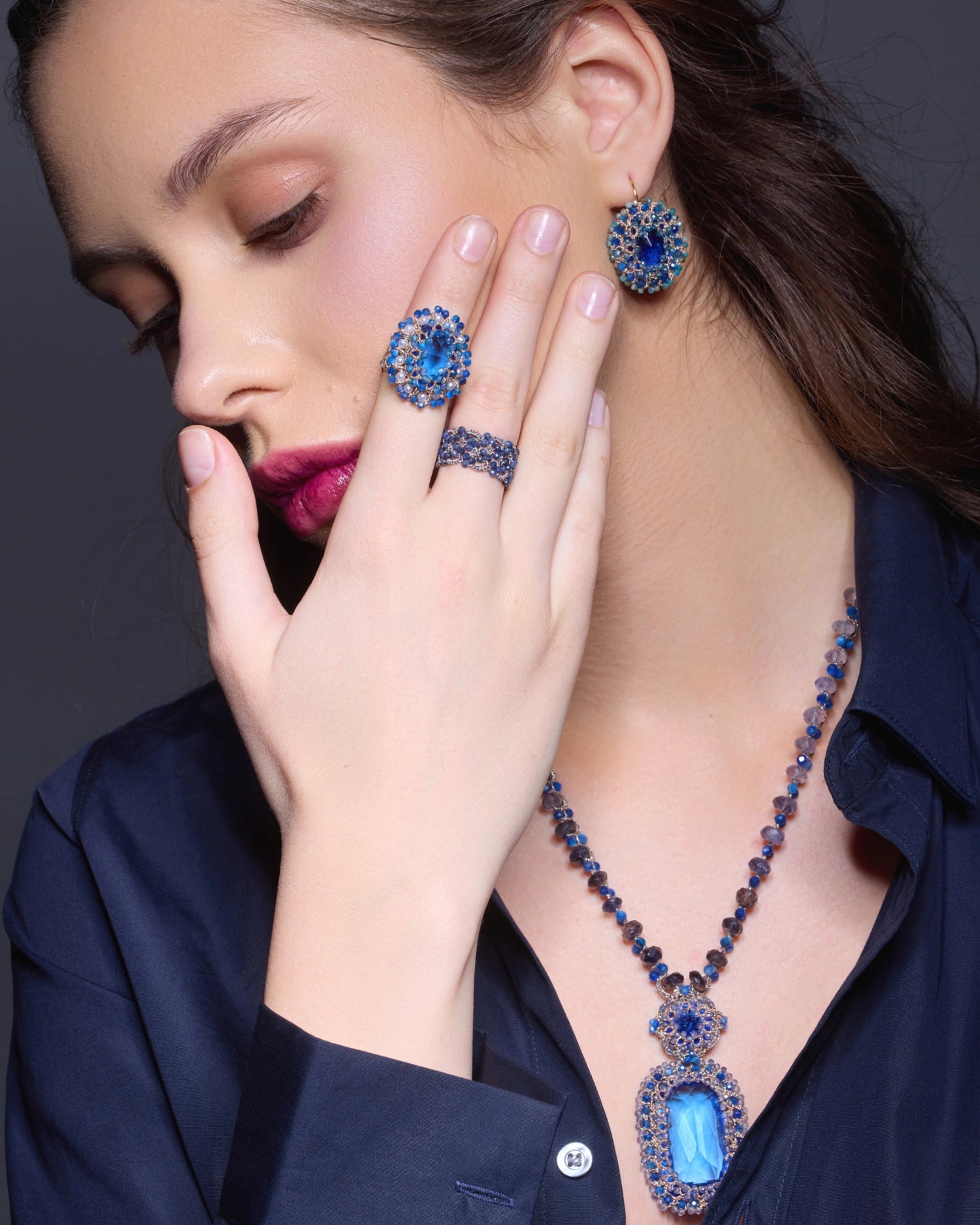 CLAUDIA KYANITE PENDANT - LORINA BALTEANU