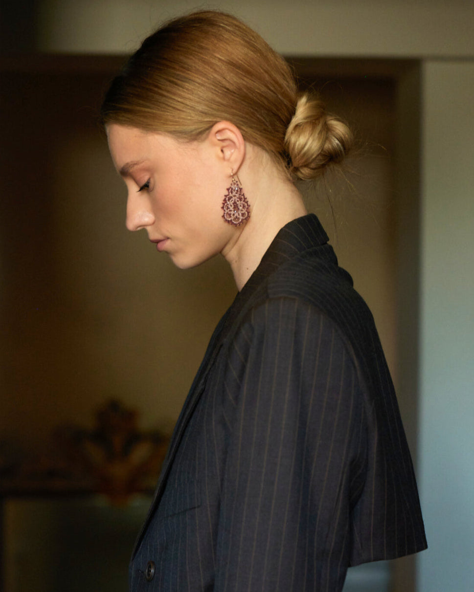 ELENA GARNET EARRINGS - LORINA BALTEANU