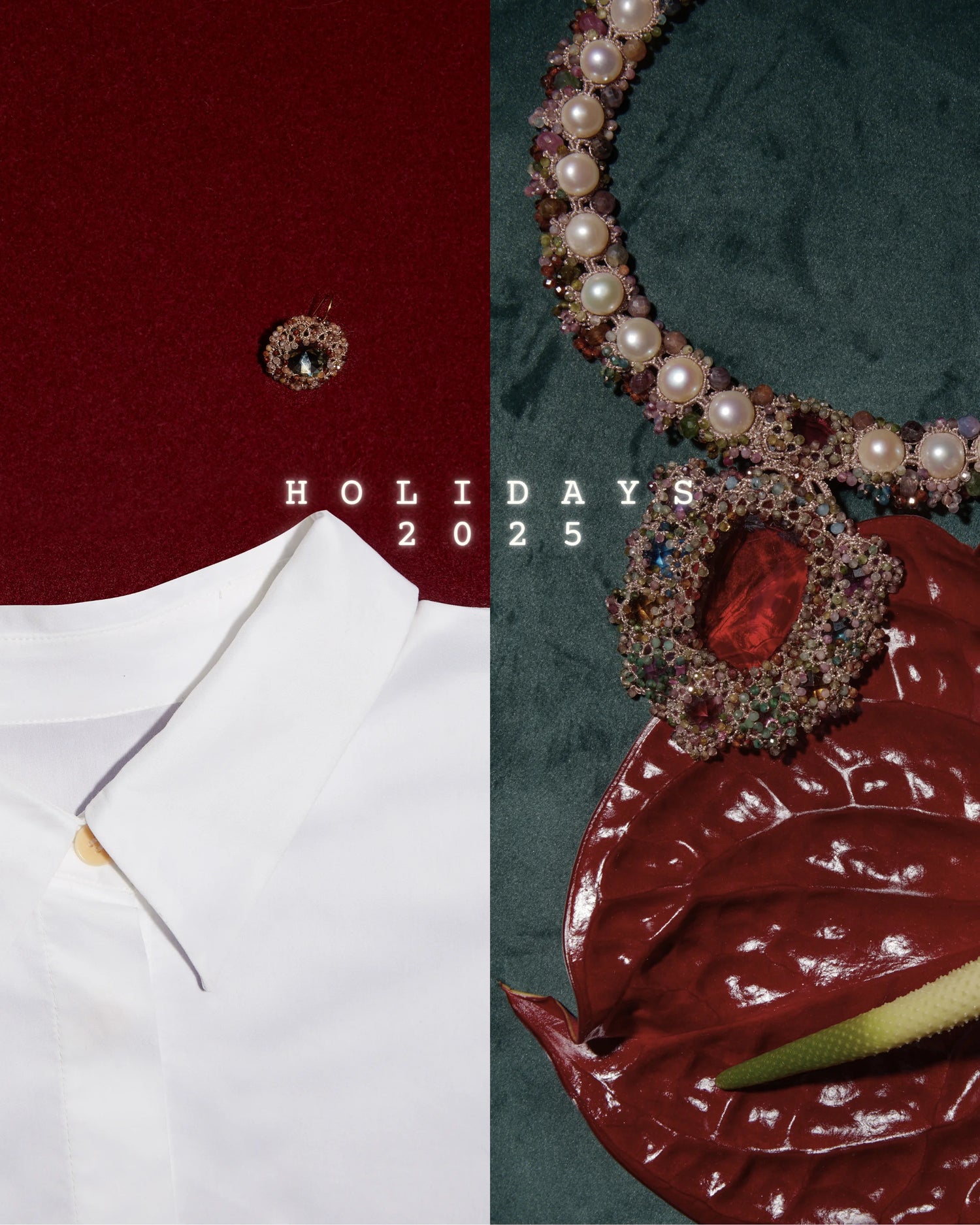 HOLIDAYS 2025 GIFT CARD front view with elegant and refined design featuring high quality craftsmanship