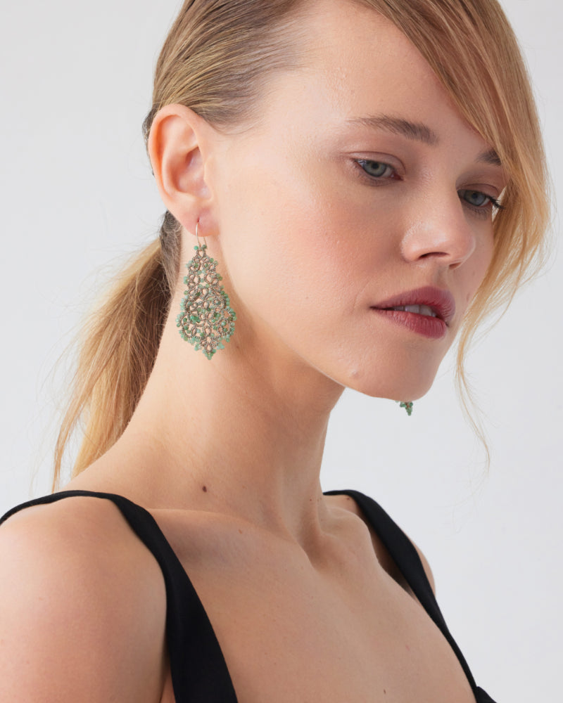 MARBELLA EMERALD EARRINGS - LORINA BALTEANU