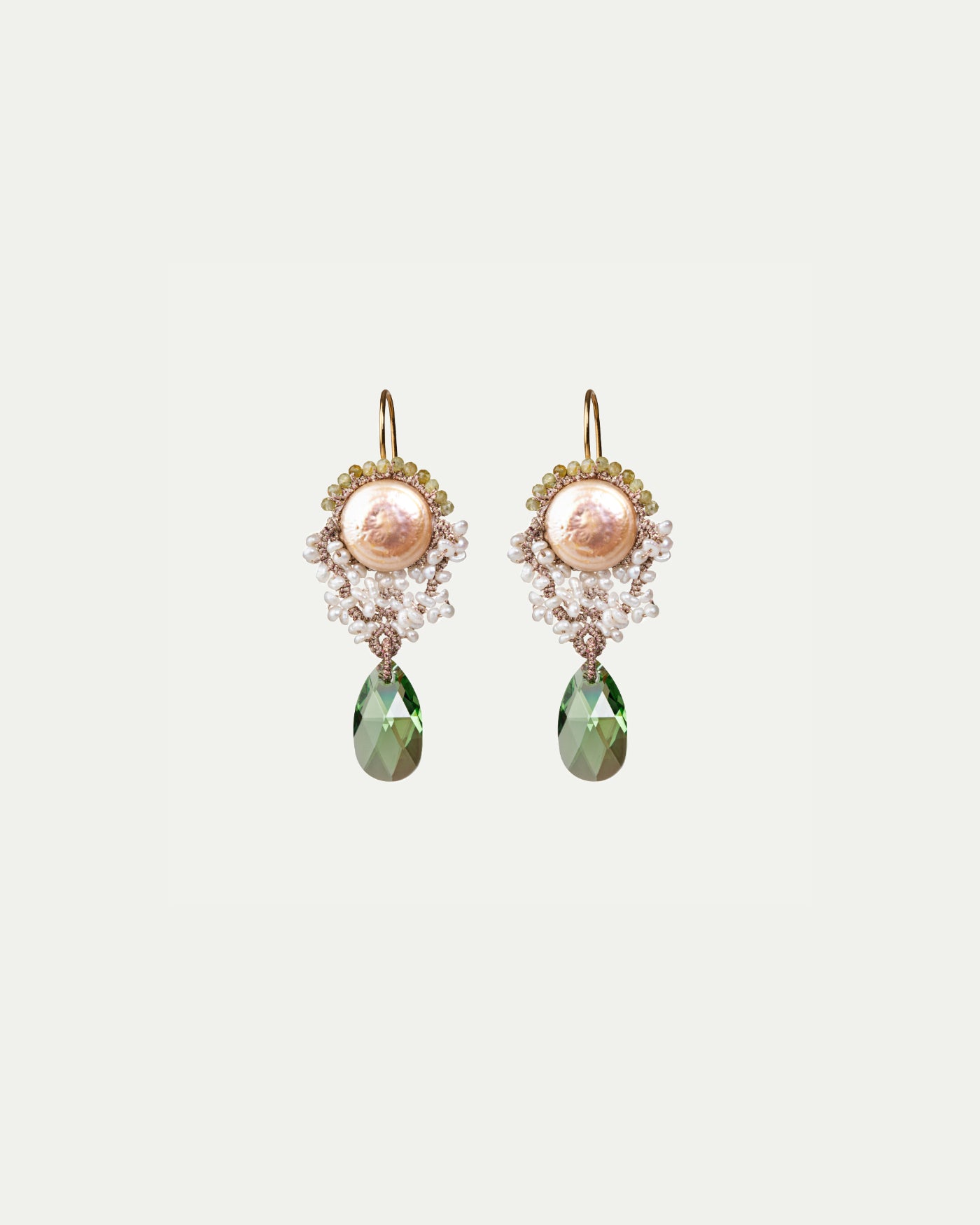 MERIBEL GREEN GARNET EARRINGS - LORINA BALTEANU