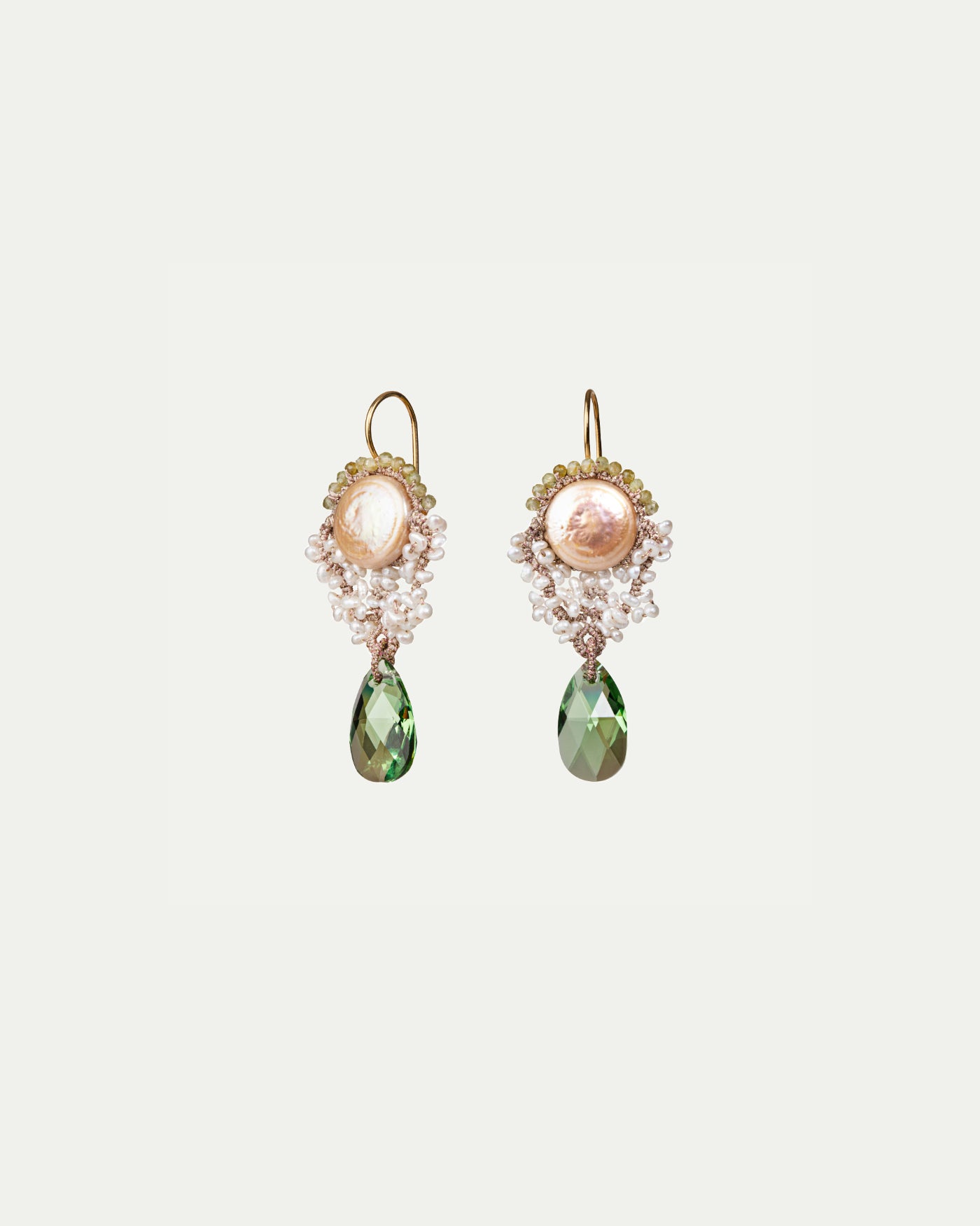 MERIBEL GREEN GARNET EARRINGS - LORINA BALTEANU