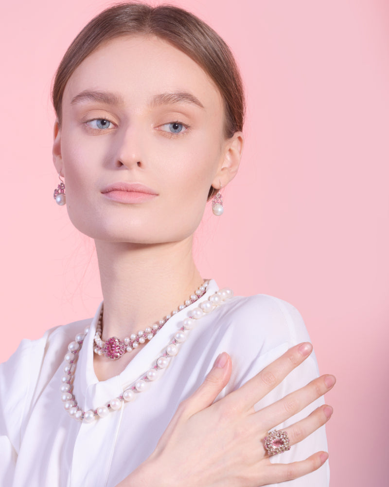 MOONA PINK TOURMALINE EARRINGS - LORINA BALTEANU
