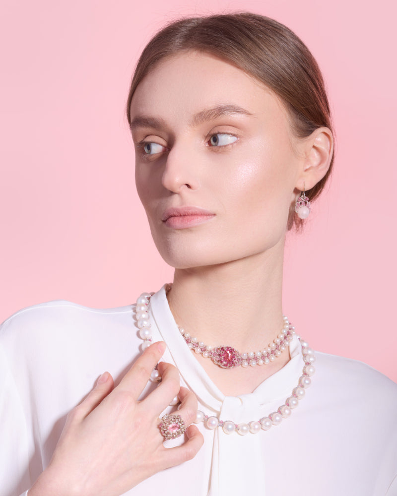 MOONA PINK TOURMALINE EARRINGS - LORINA BALTEANU