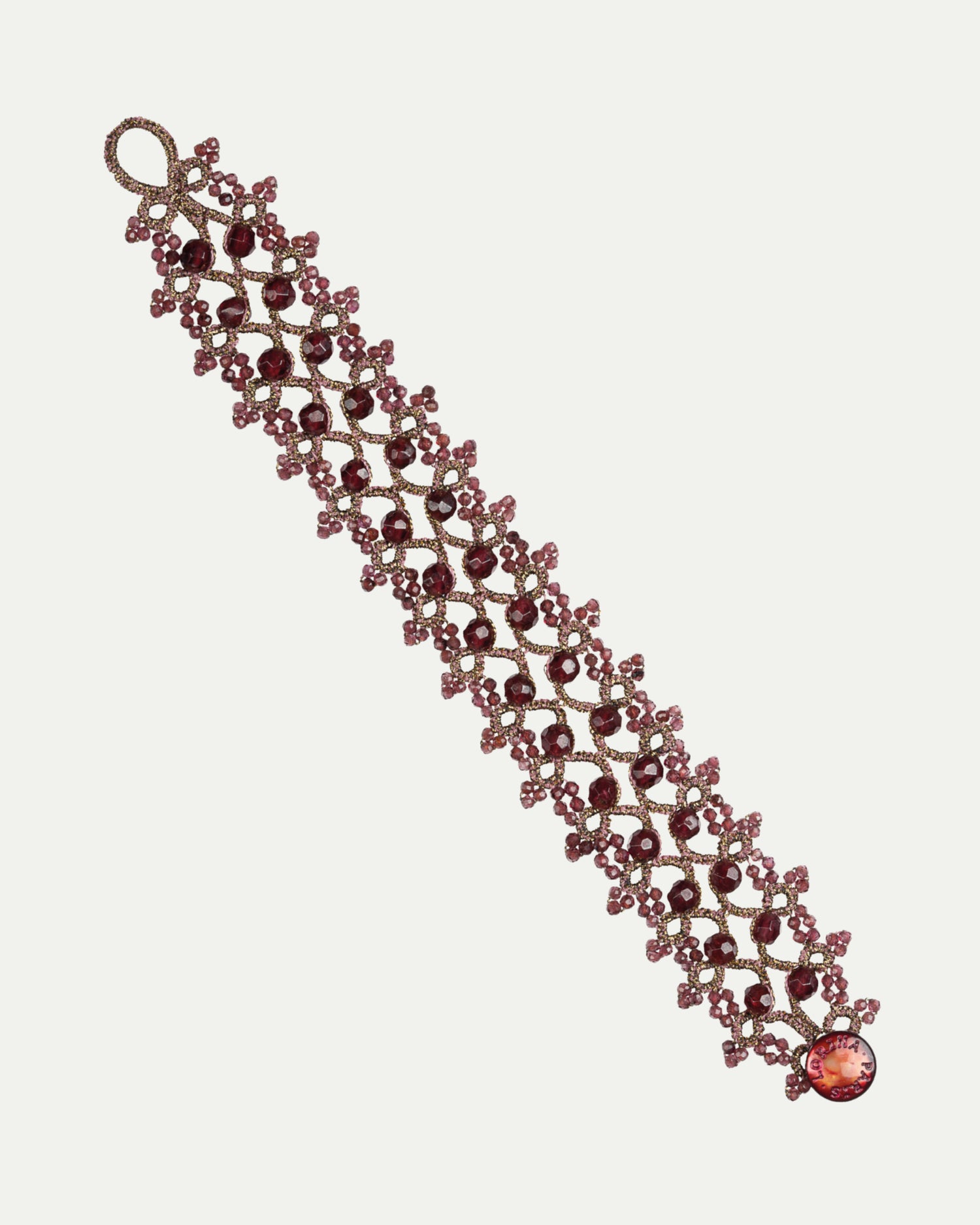 REGATA DOUBLE GARNET BRACELET - LORINA BALTEANU