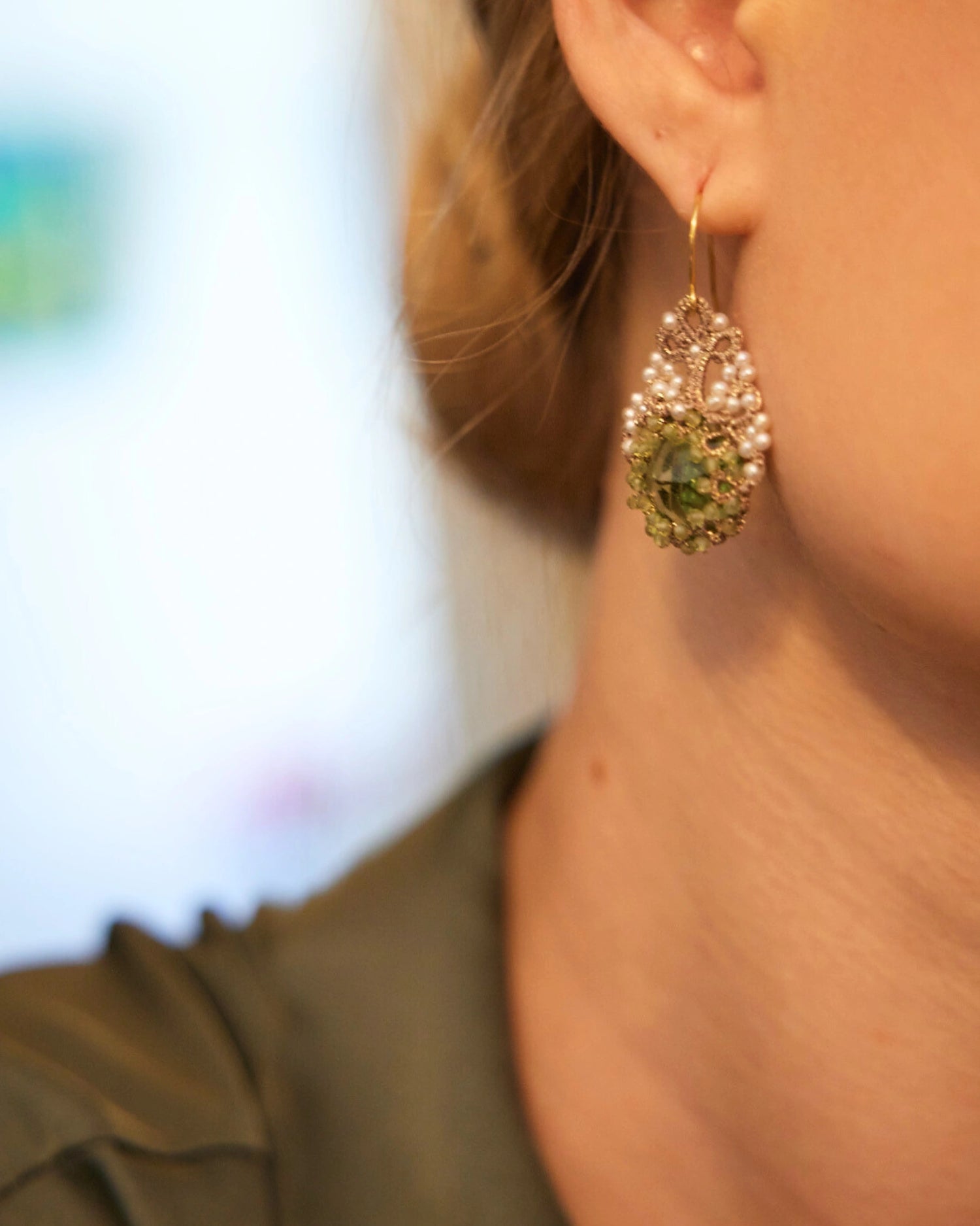 SISSI PERIDOT EARRINGS - LORINA BALTEANU