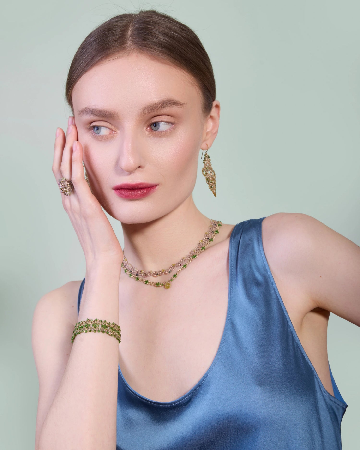 TRIADA CHROME DIOPSIDE BRACELET - LORINA BALTEANU