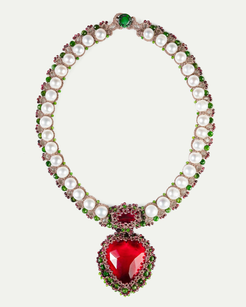 TITANIC GARNET NECKLACE - LORINA BALTEANU