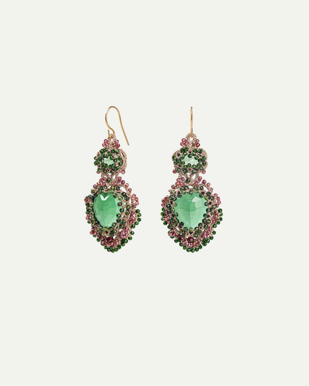 TITANIC GREEN TOURMALINE EARRINGS - LORINA BALTEANU
