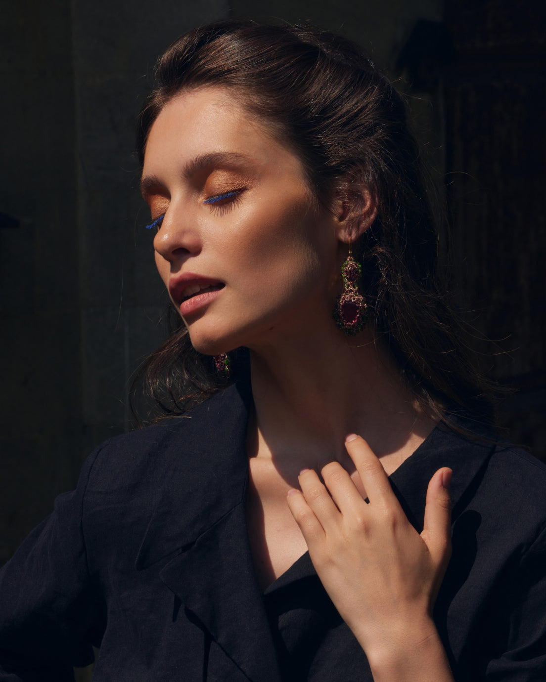 TITANIC GARNET EARRINGS - LORINA BALTEANU