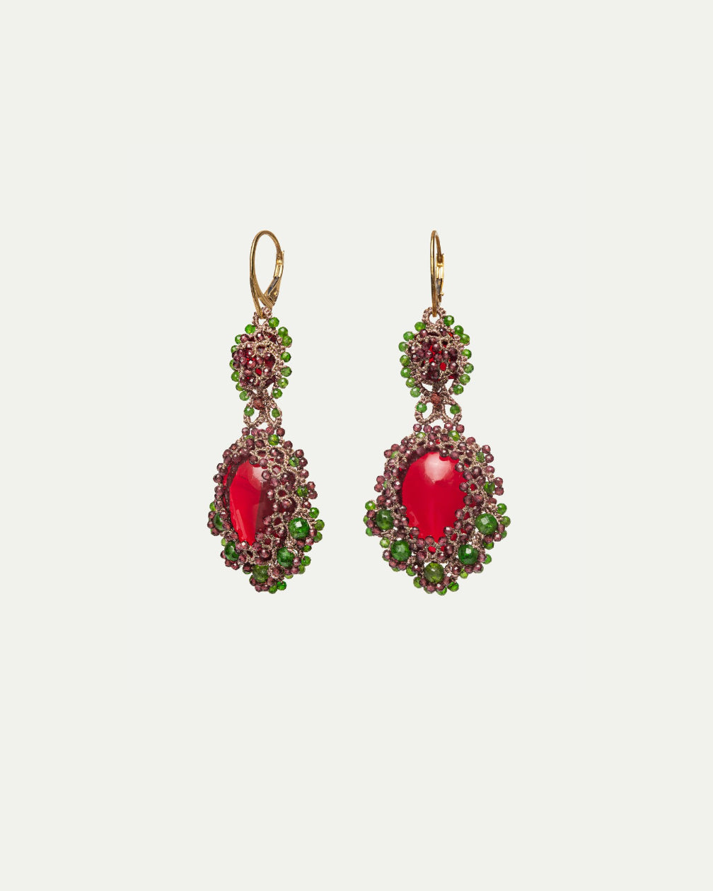 TITANIC GARNET EARRINGS - LORINA BALTEANU