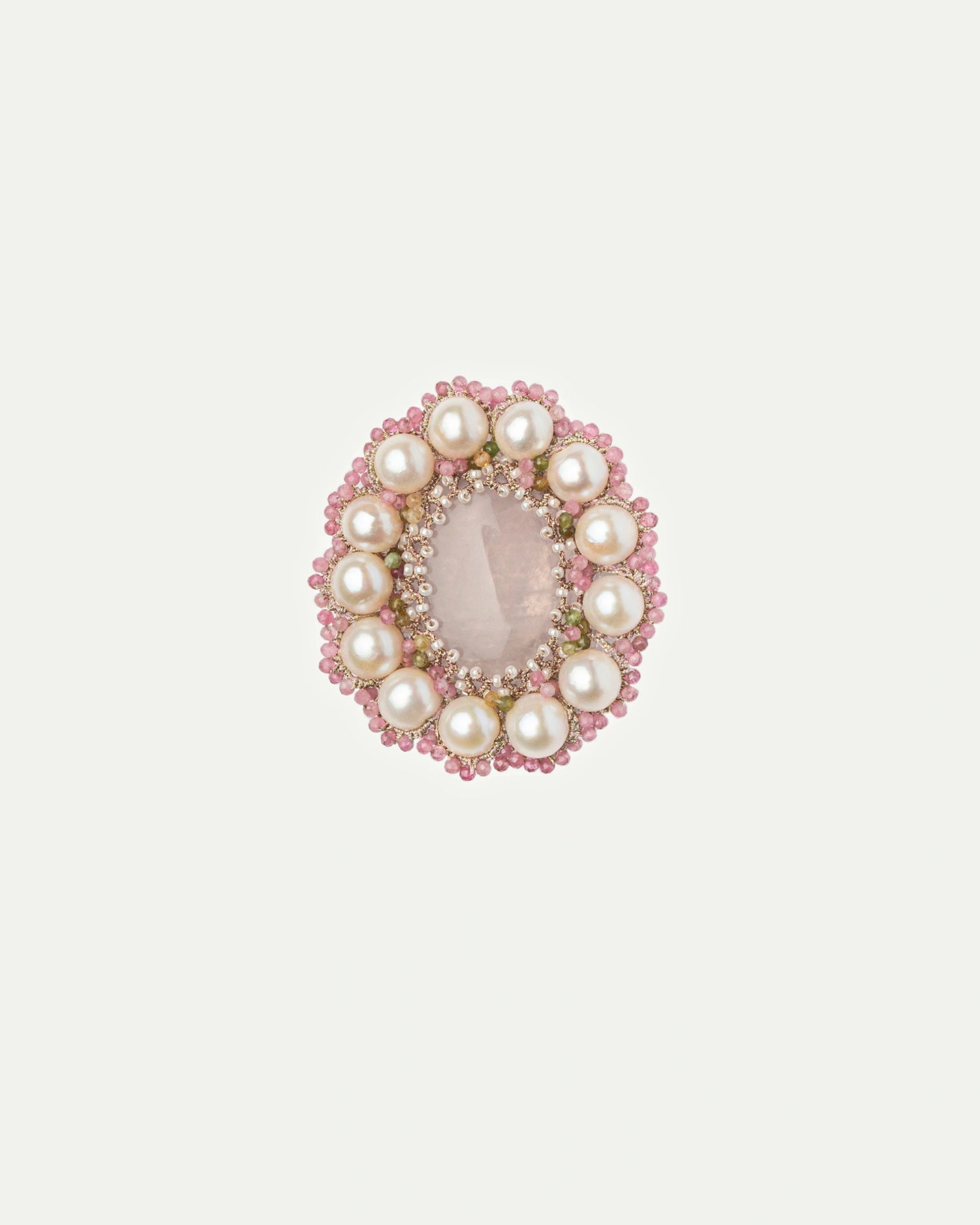 ZINOVIA PINK QUARTZ BROOCH - LORINA BALTEANU