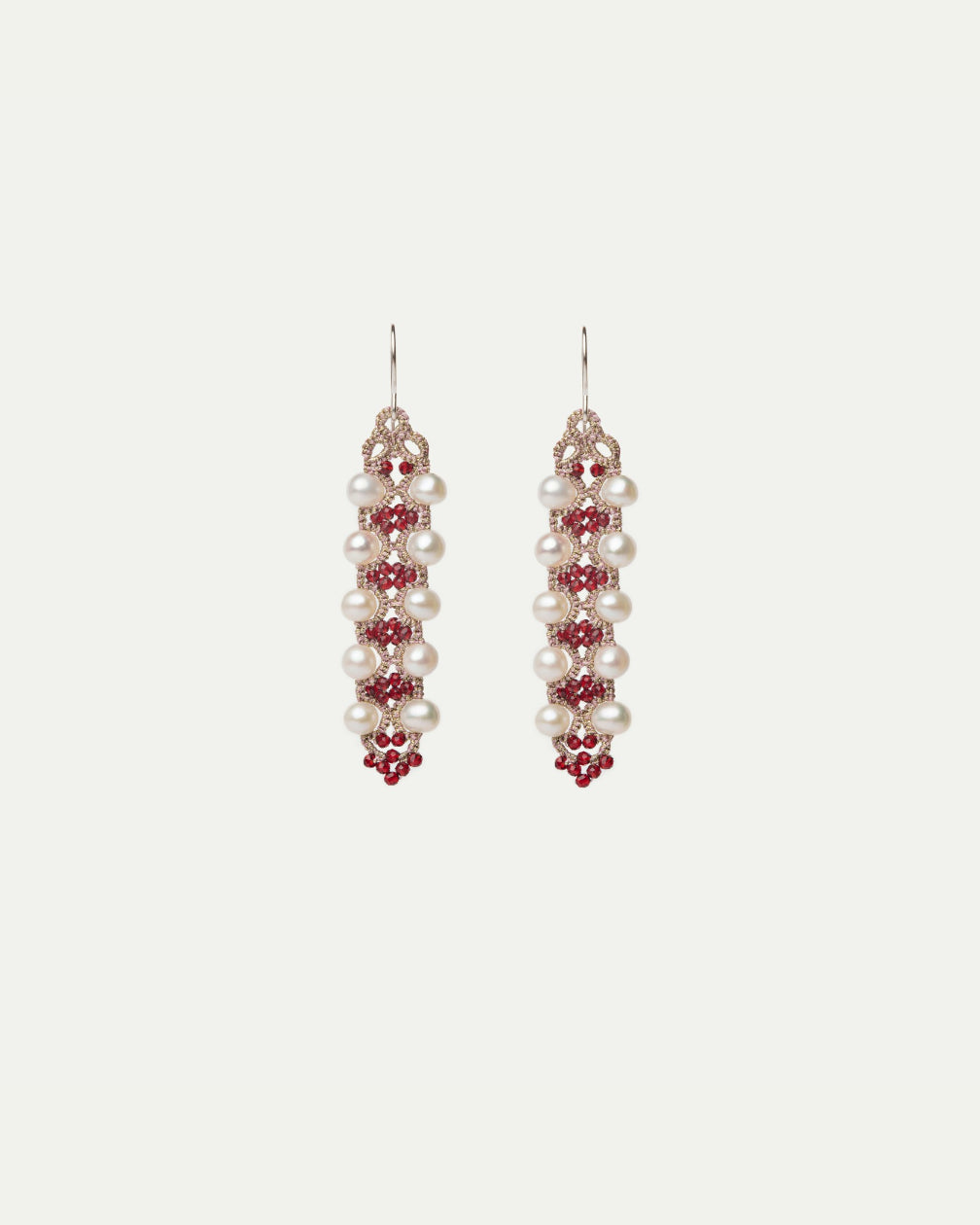 VENETA RED ZIRCON EARRINGS - LORINA BALTEANU