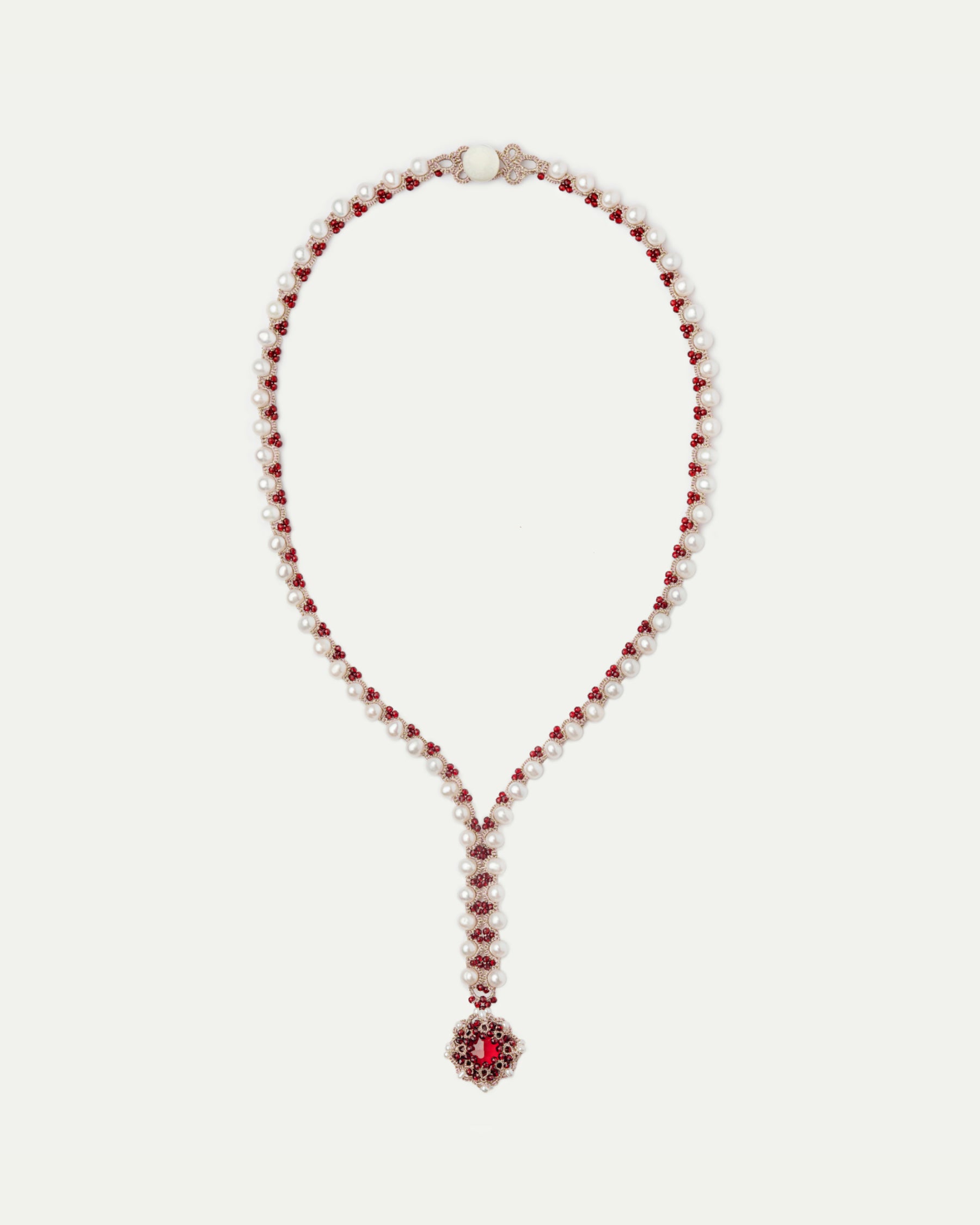 VENETA RED ZIRCON PENDANT - LORINA BALTEANU