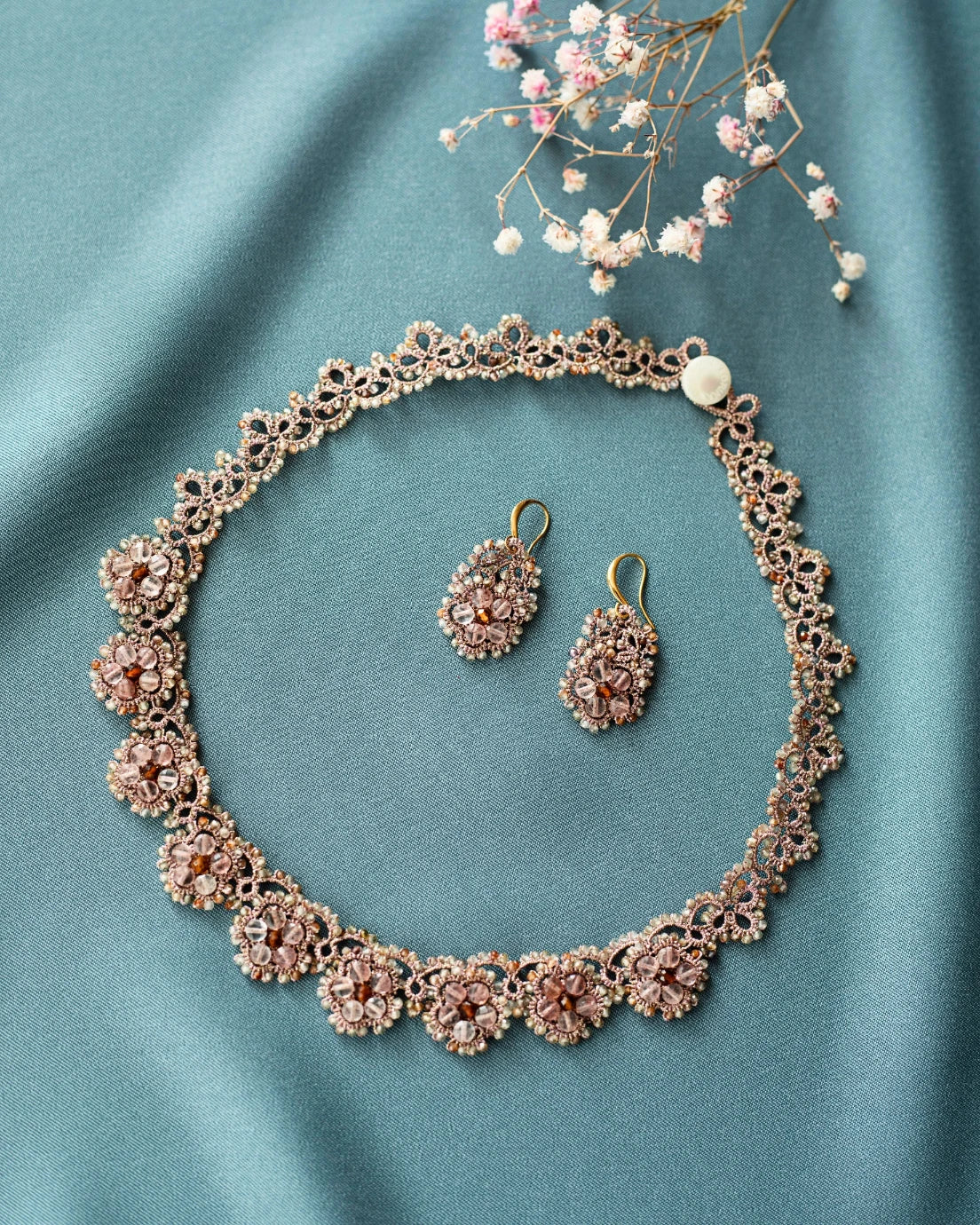 PAULINE STRAWBERRY QUARTZ EARRINGS - LORINA BALTEANU