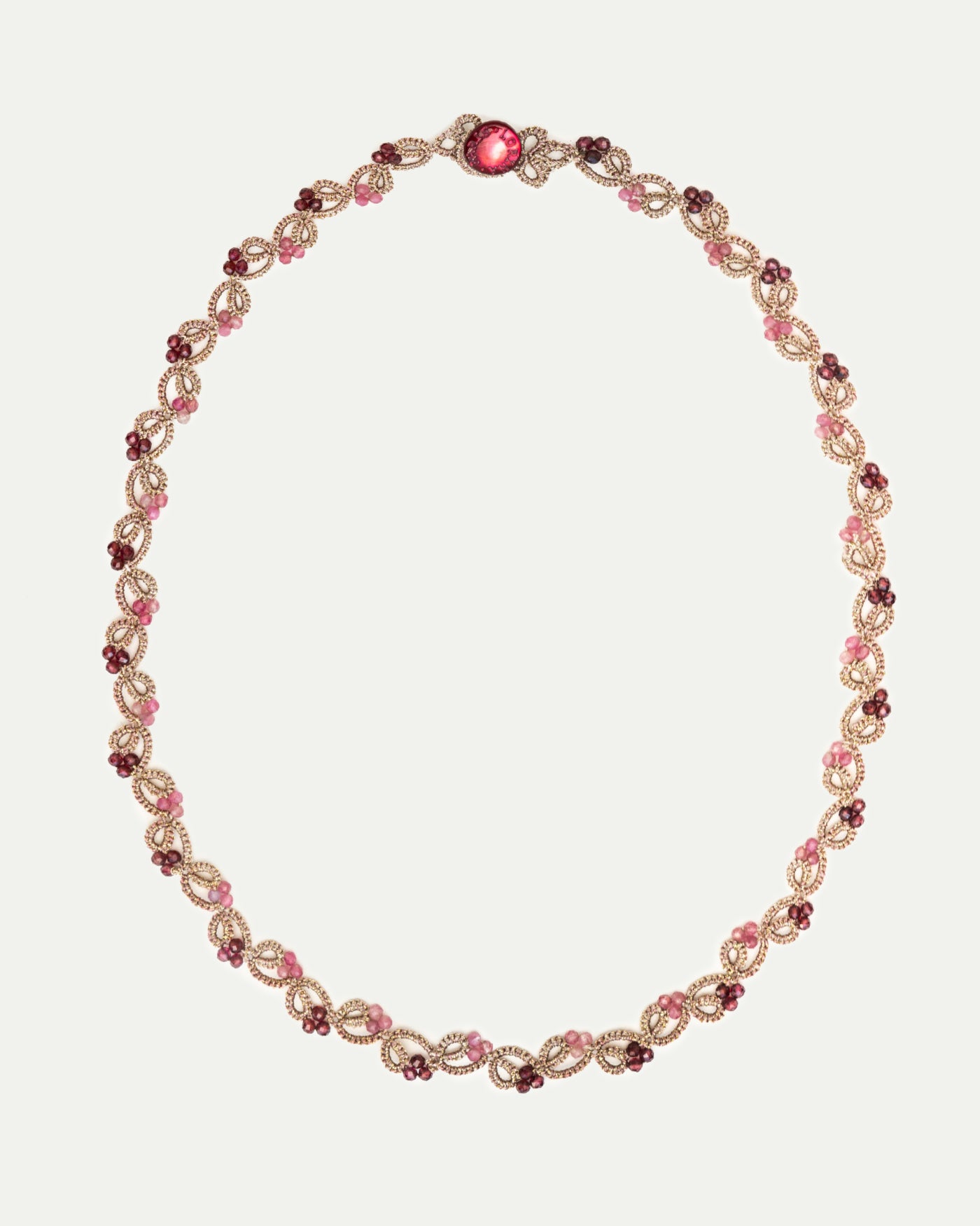 TENNIS GARNET NECKLACE - LORINA BALTEANU
